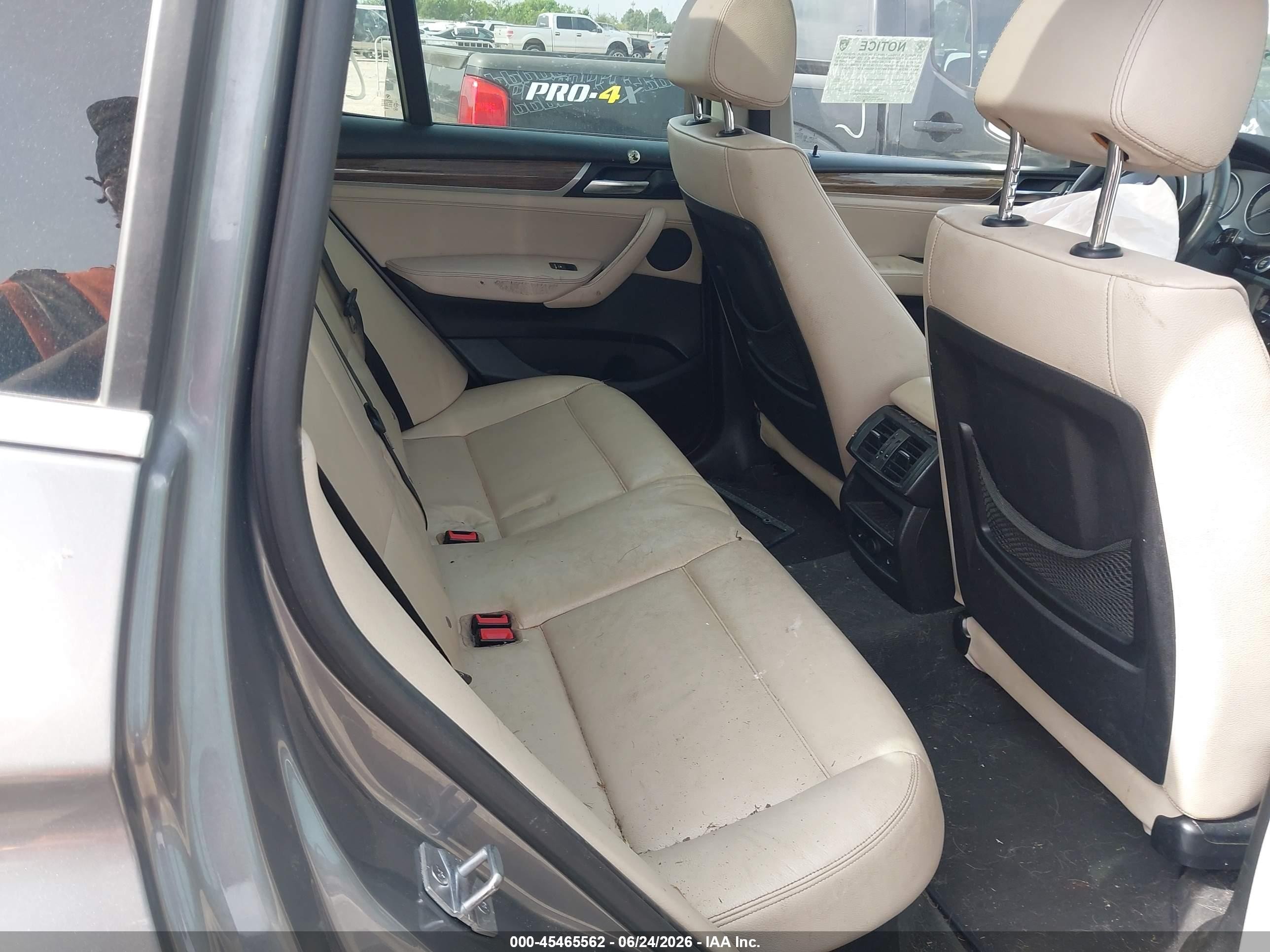 2015 Bmw X3 Xdrive28i Gray vin: 5UXWX9C51F0D61930
