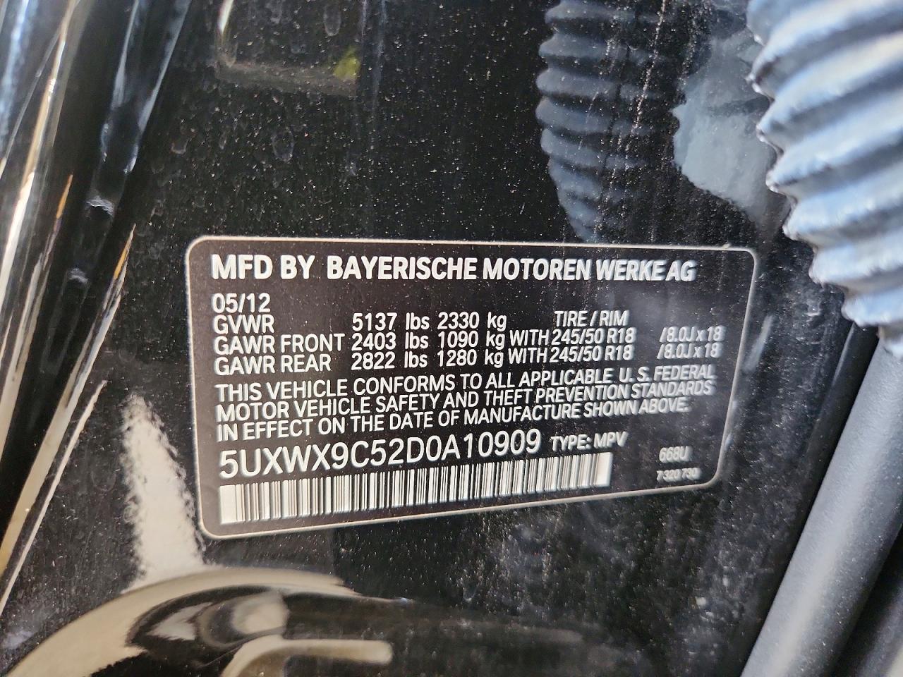 2013 Bmw X3 Xdrive28i Black vin: 5UXWX9C52D0A10909