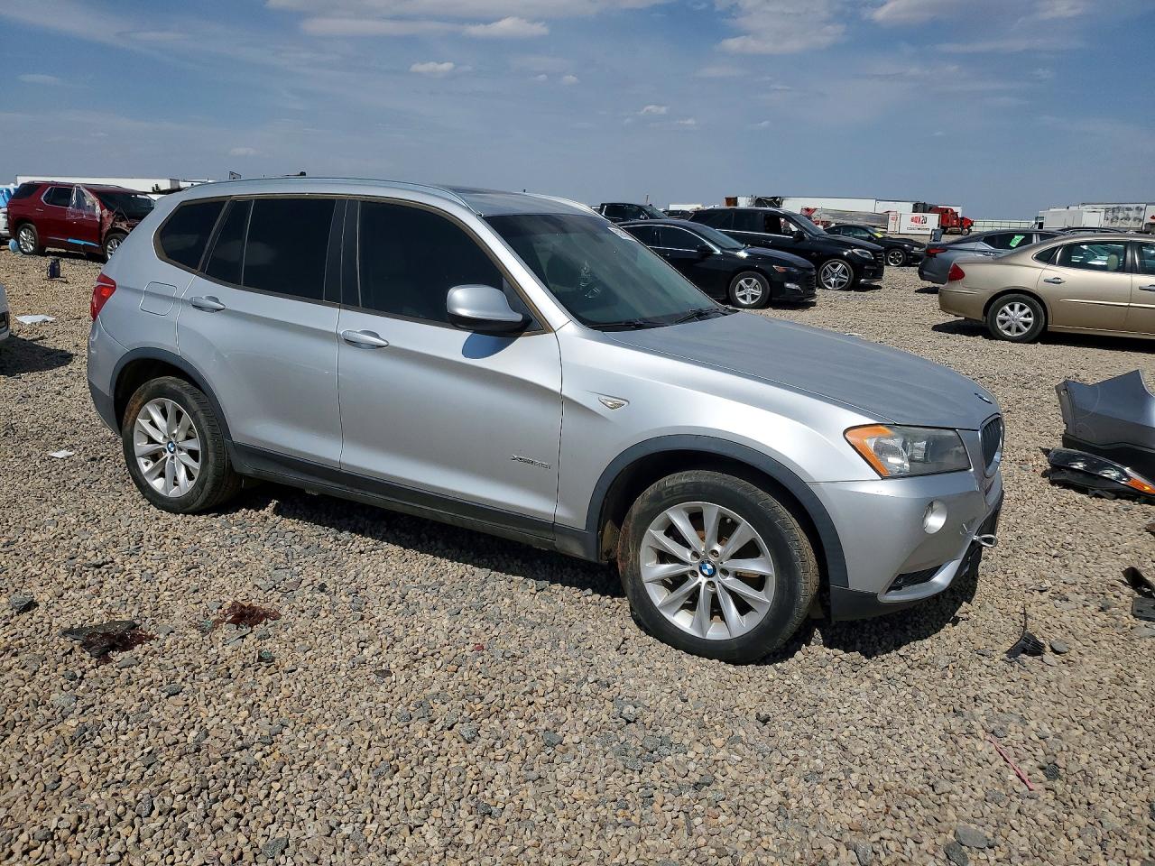2013 Bmw X3 Xdrive28i Silver vin: 5UXWX9C52D0A11249