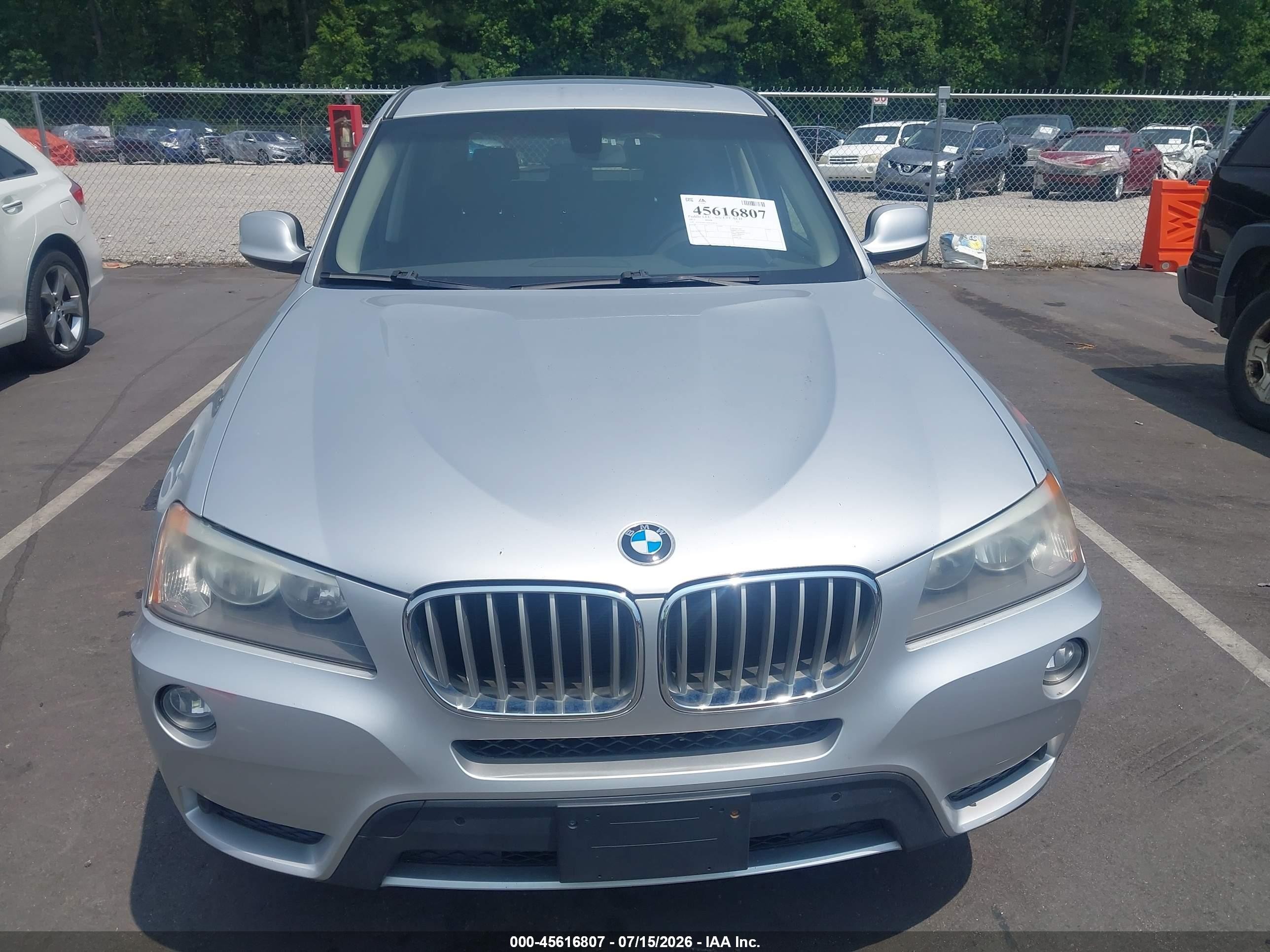 2013 Bmw X3 Xdrive28i Silver vin: 5UXWX9C52D0A20078