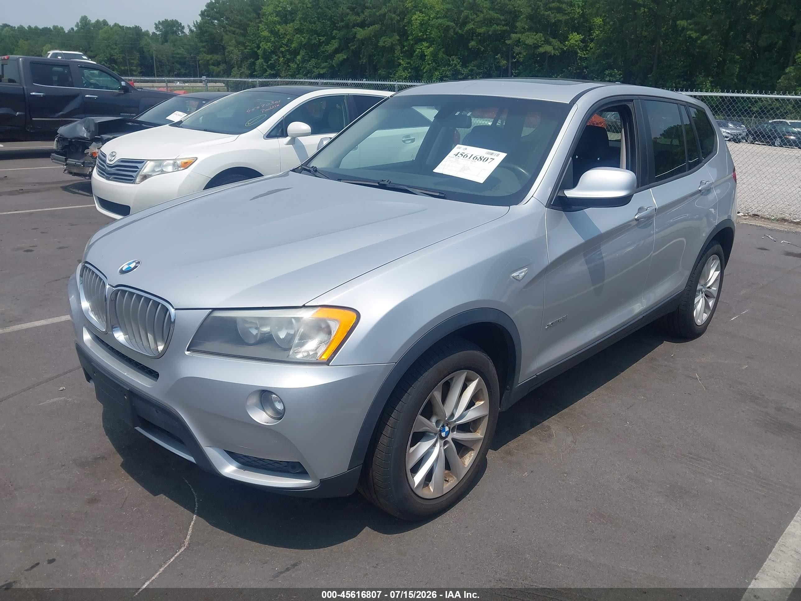 2013 Bmw X3 Xdrive28i Silver vin: 5UXWX9C52D0A20078