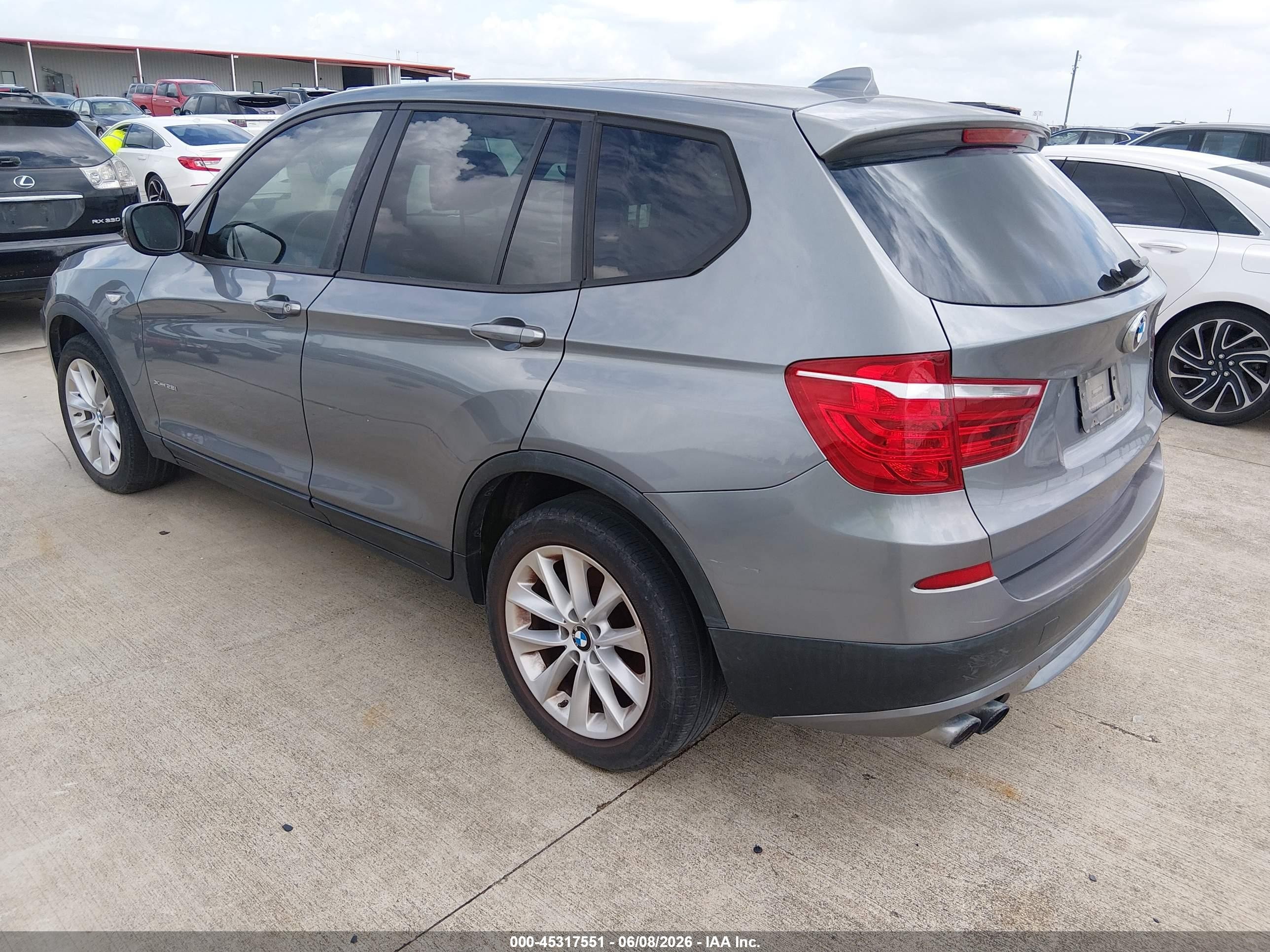 2013 Bmw X3 Xdrive28i Gray vin: 5UXWX9C52D0A21067