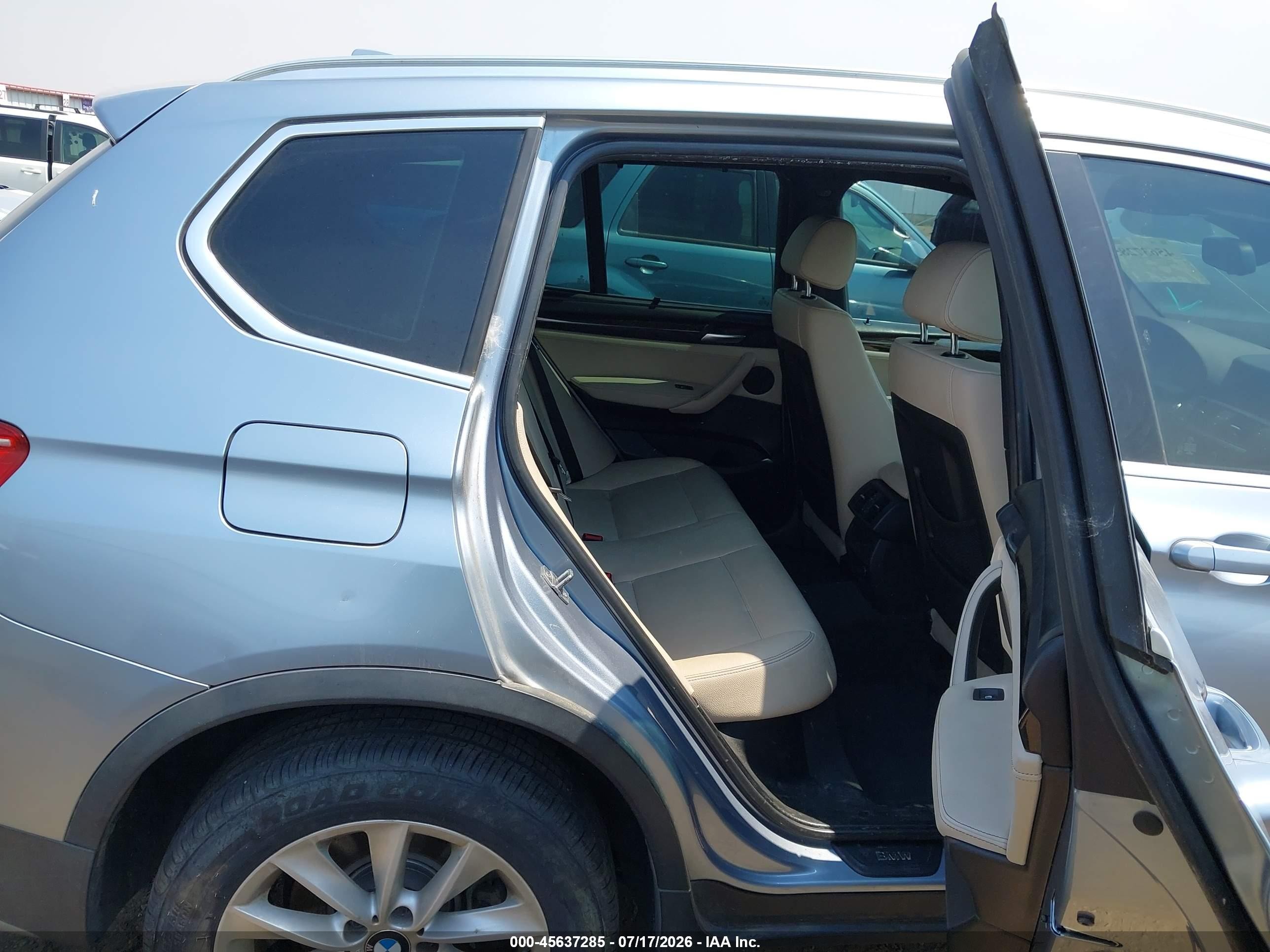 2013 Bmw X3 Xdrive28i Blue vin: 5UXWX9C52D0A23210