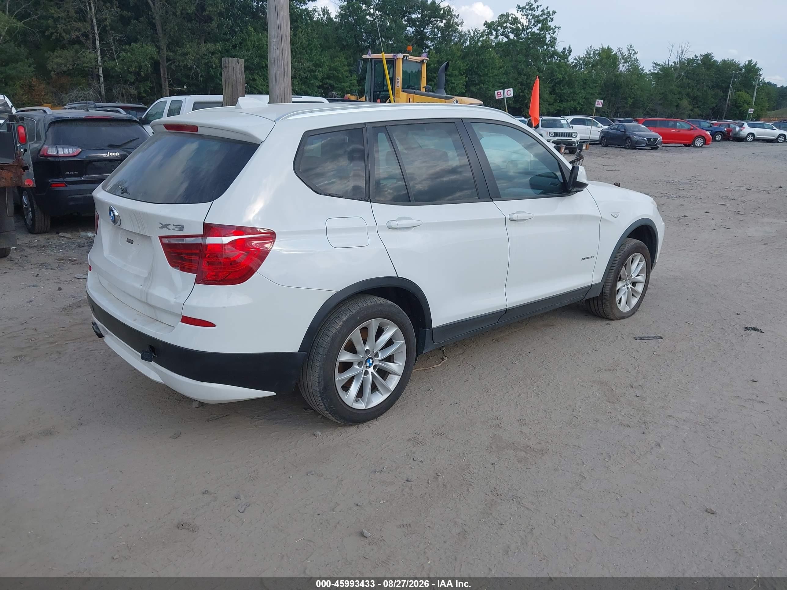 2013 Bmw X3 Xdrive28i White vin: 5UXWX9C52D0D03029