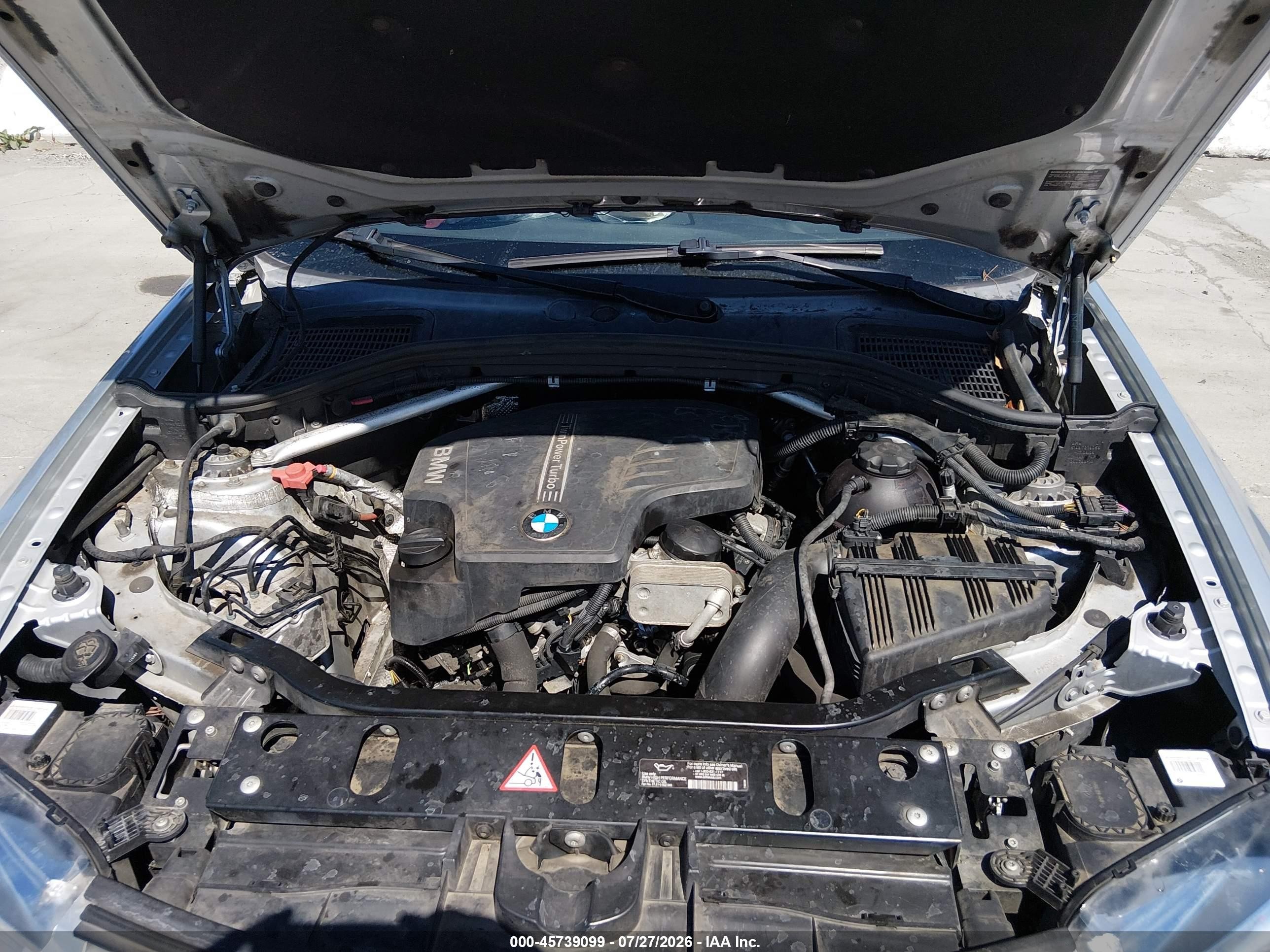 2014 Bmw X3 Xdrive28i Серебряный vin: 5UXWX9C52E0D13285