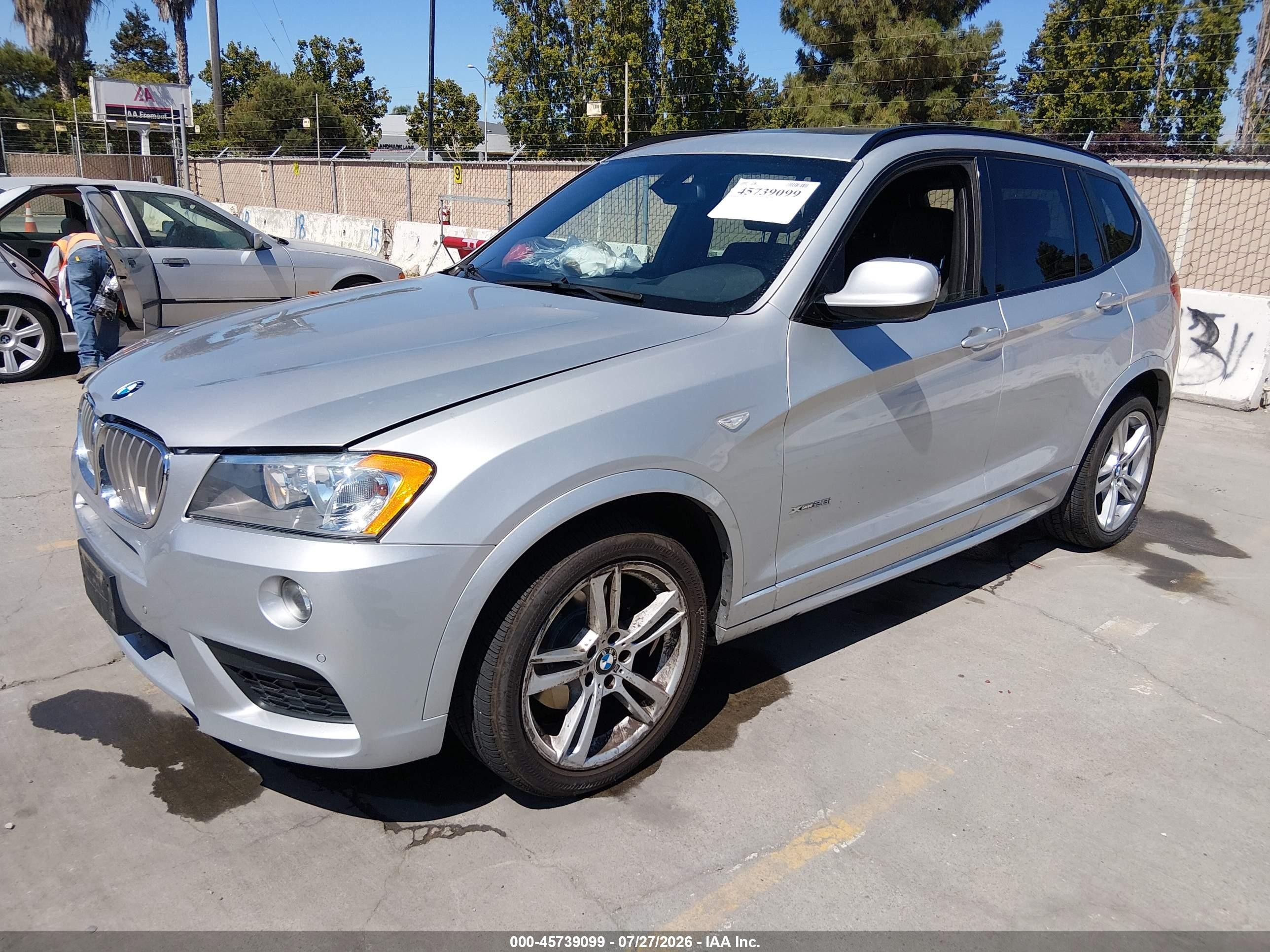 2014 Bmw X3 Xdrive28i Серебряный vin: 5UXWX9C52E0D13285
