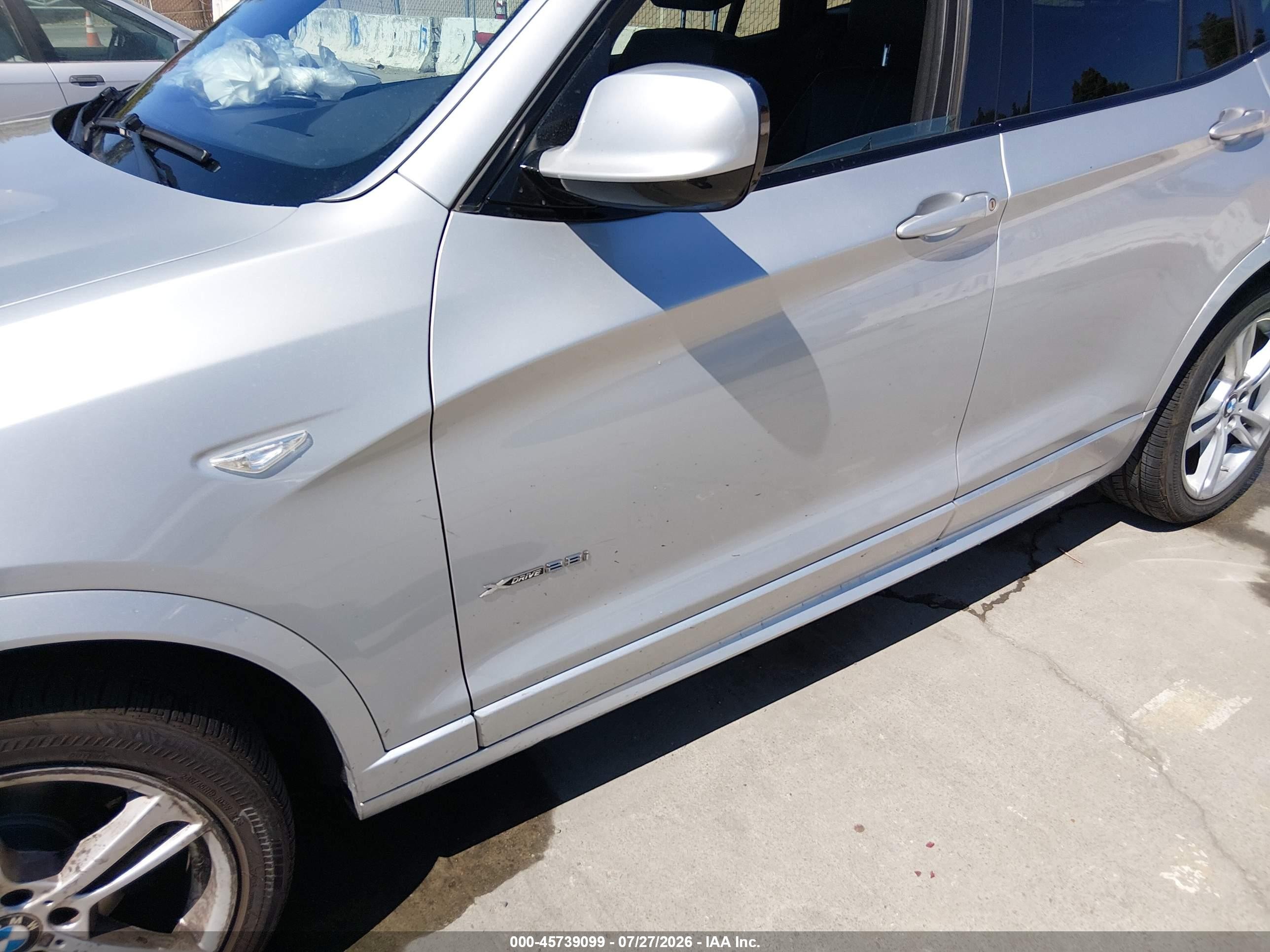 2014 Bmw X3 Xdrive28i Серебряный vin: 5UXWX9C52E0D13285