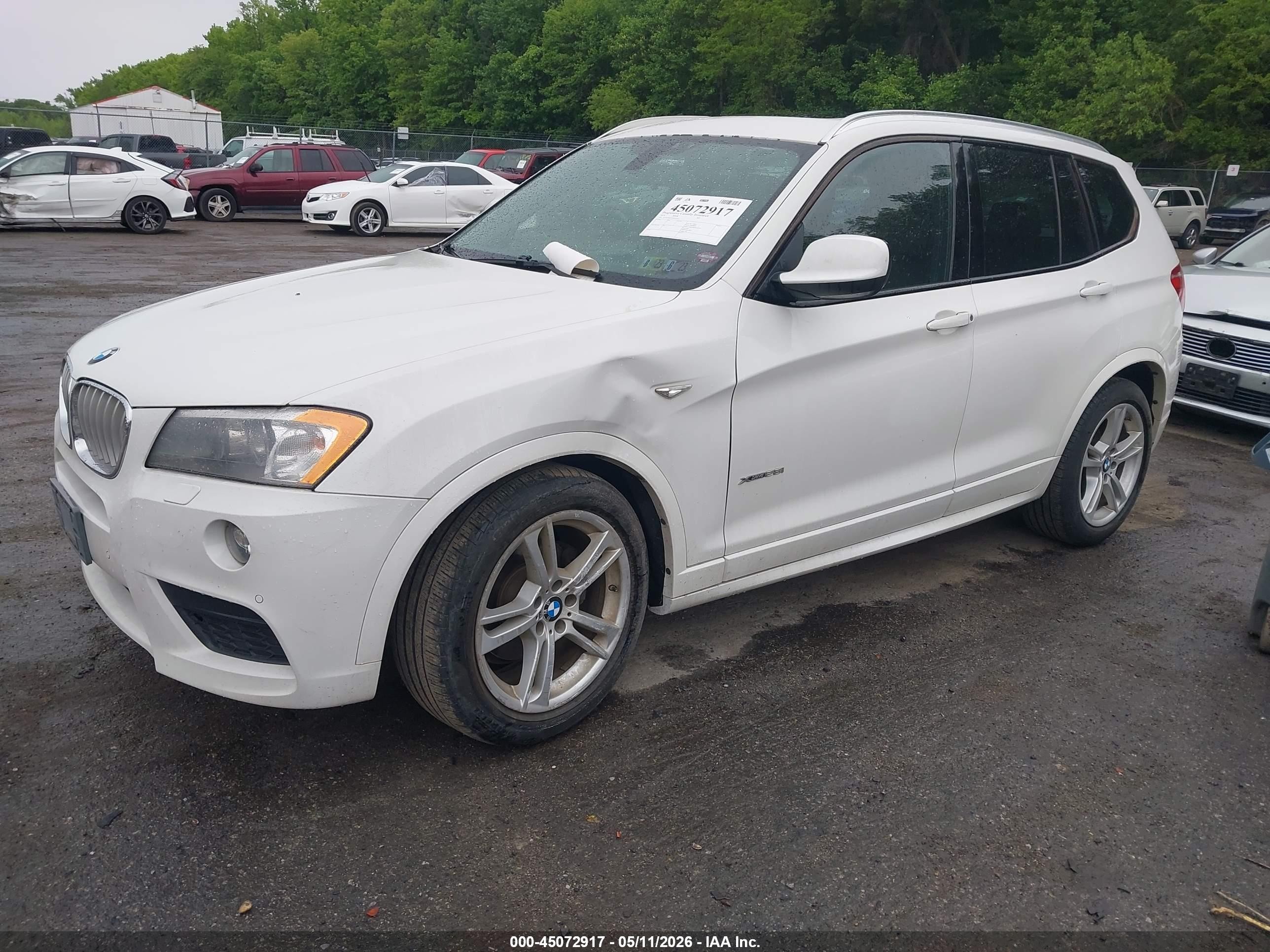 2014 Bmw X3 Xdrive28i Белый vin: 5UXWX9C52E0D21015
