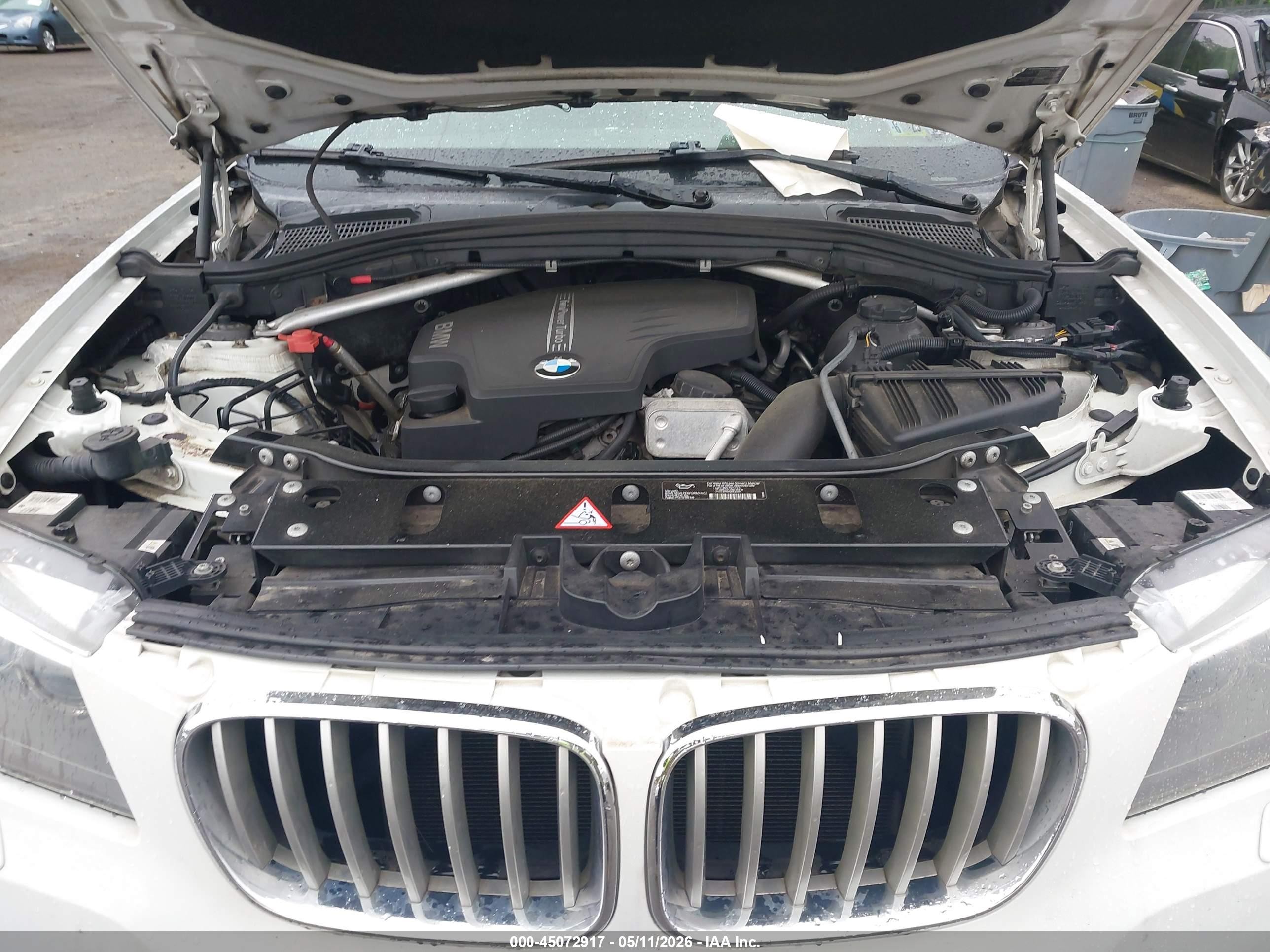 2014 Bmw X3 Xdrive28i Белый vin: 5UXWX9C52E0D21015