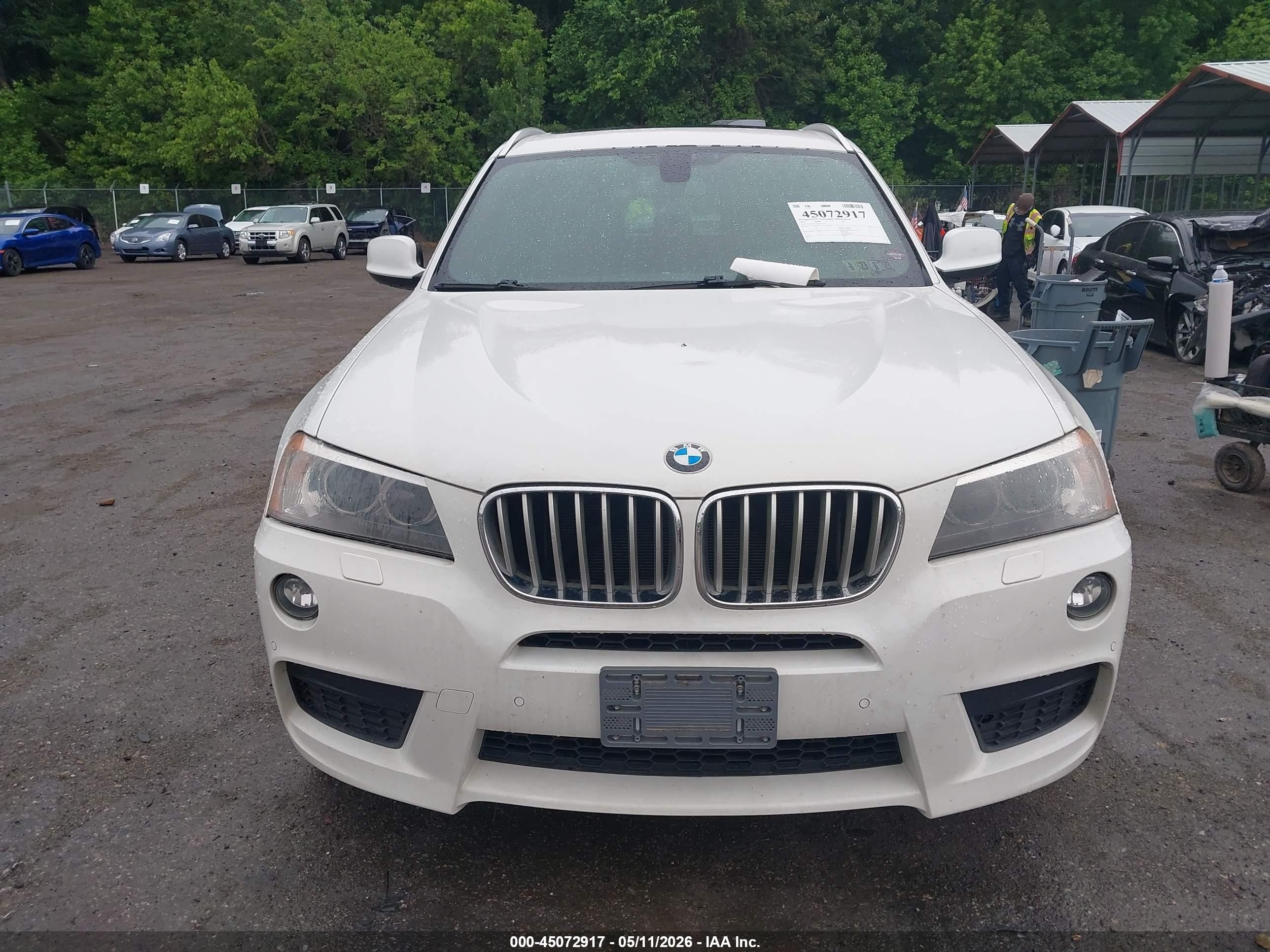 2014 Bmw X3 Xdrive28i Белый vin: 5UXWX9C52E0D21015