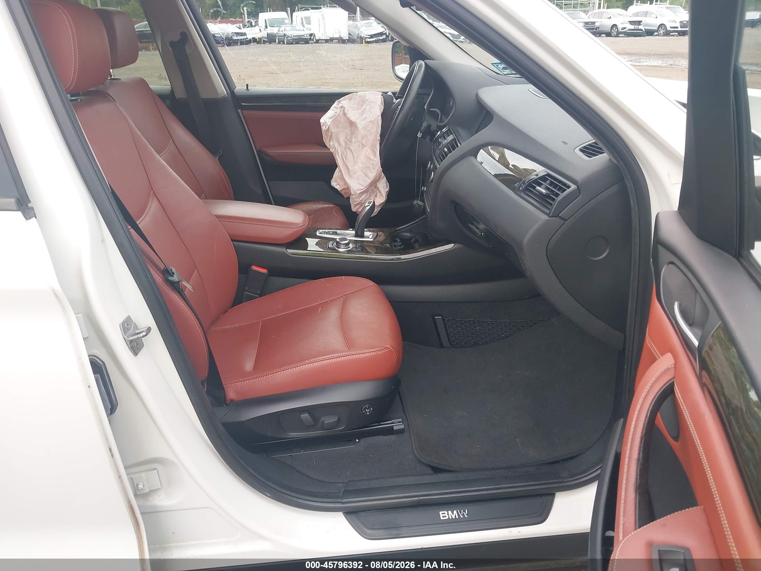 2014 Bmw X3 Xdrive28i White vin: 5UXWX9C52E0D23475