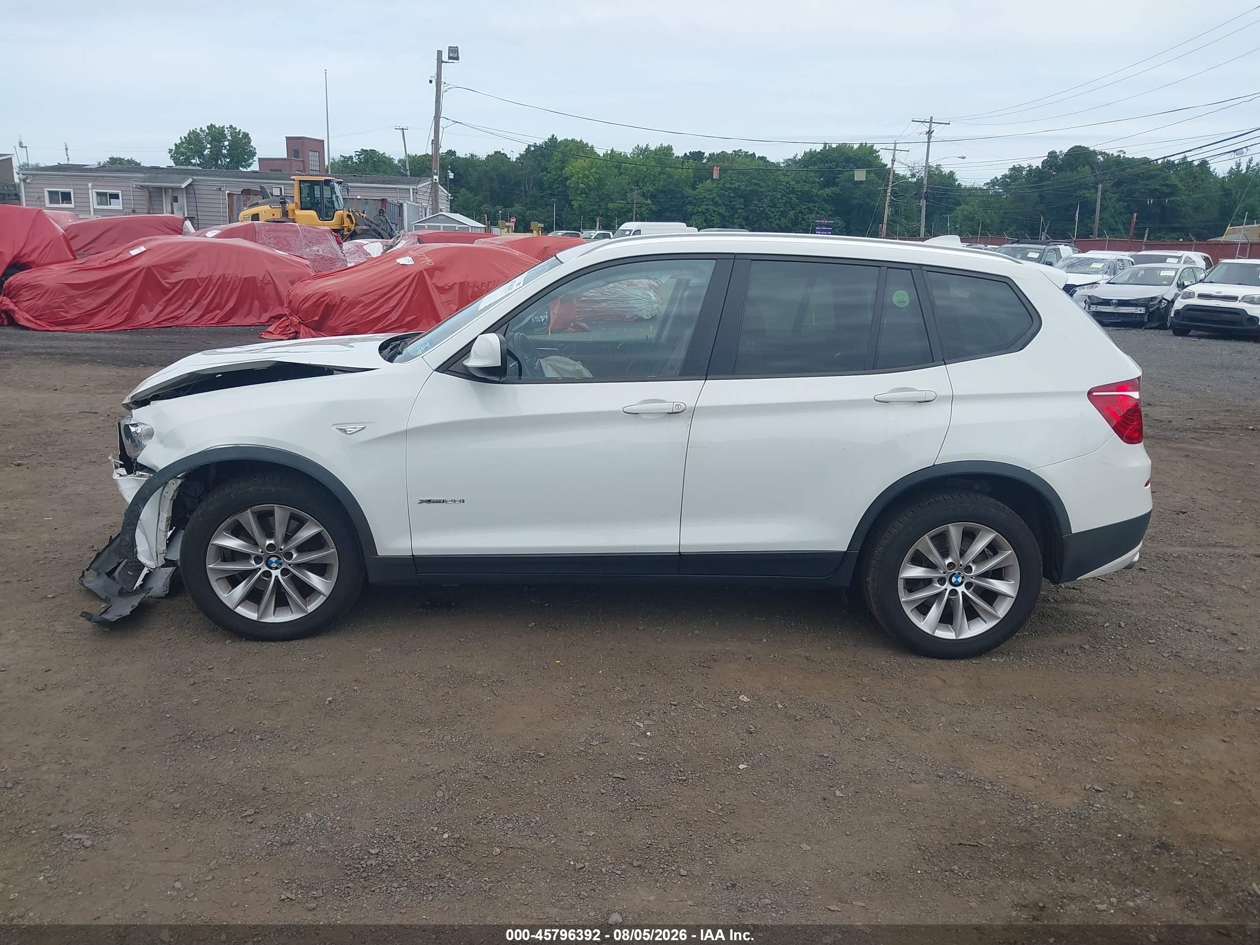 2014 Bmw X3 Xdrive28i White vin: 5UXWX9C52E0D23475