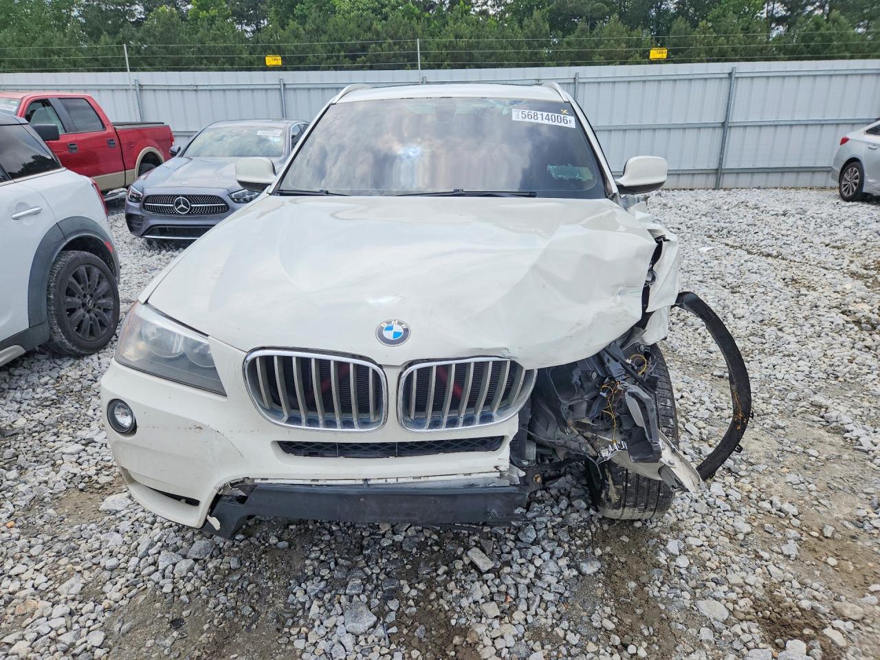2014 Bmw X3 Xdrive28i White vin: 5UXWX9C52E0D25324