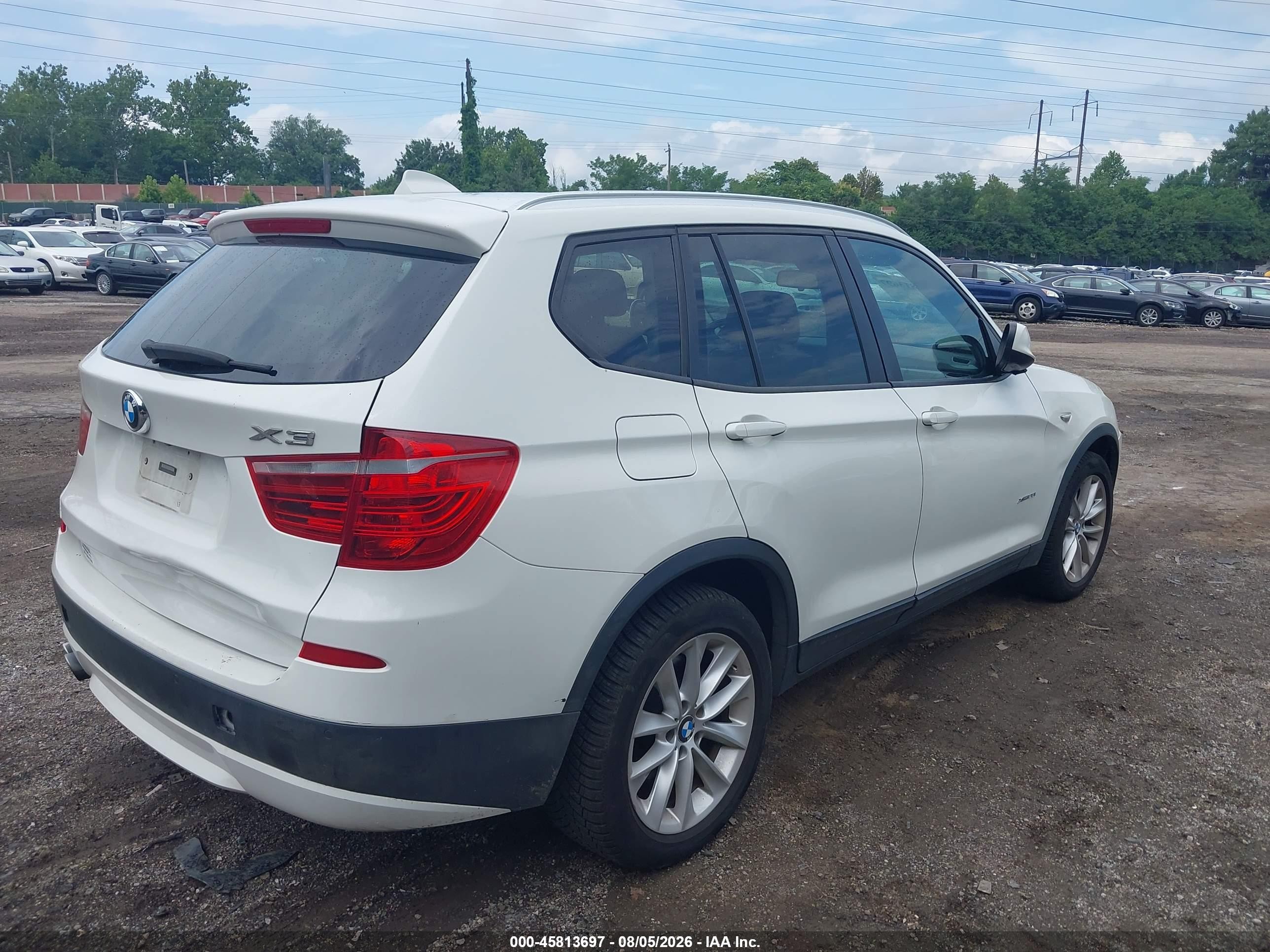 2014 Bmw X3 Xdrive28i White vin: 5UXWX9C52E0D28255