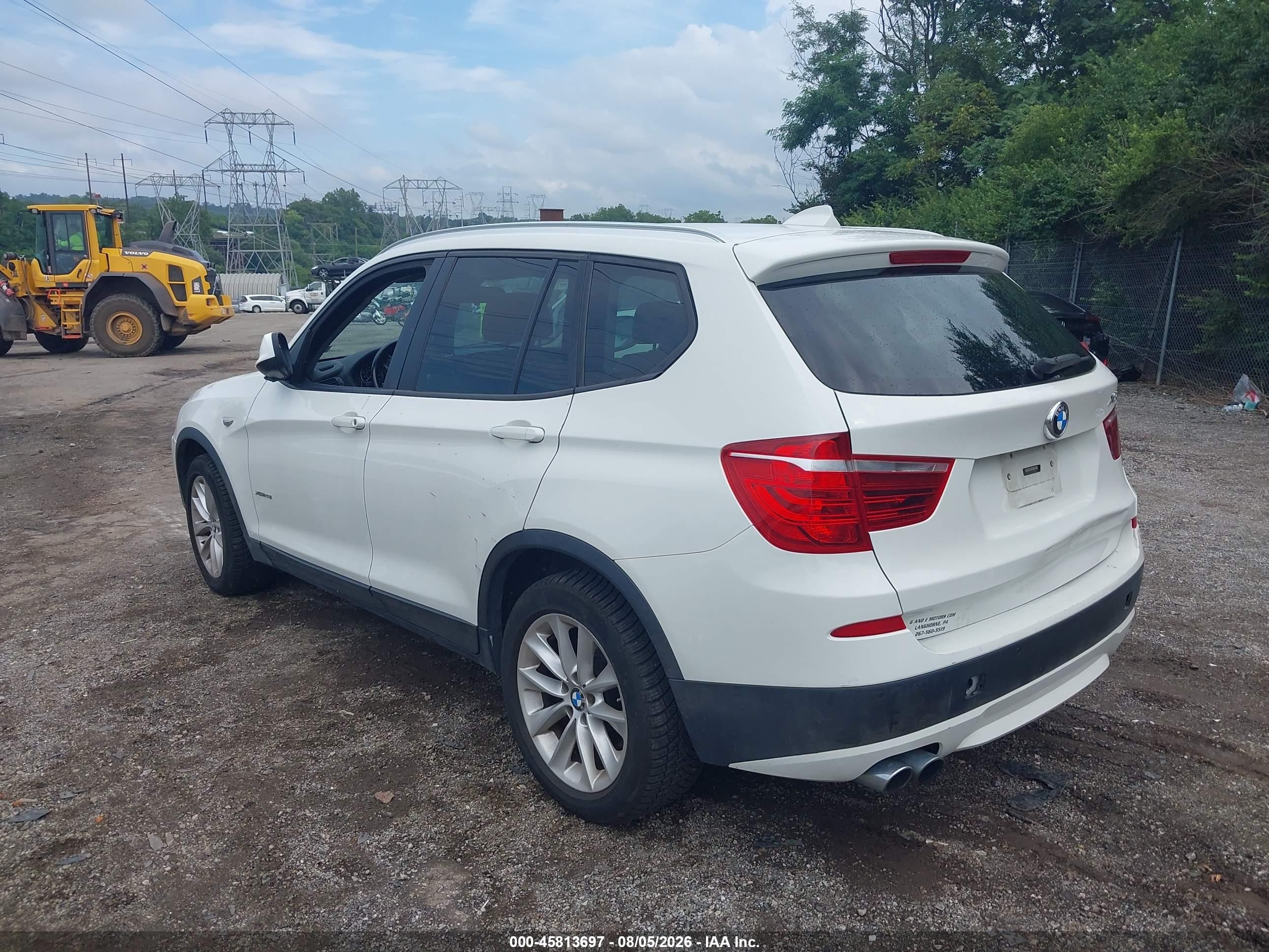 2014 Bmw X3 Xdrive28i White vin: 5UXWX9C52E0D28255
