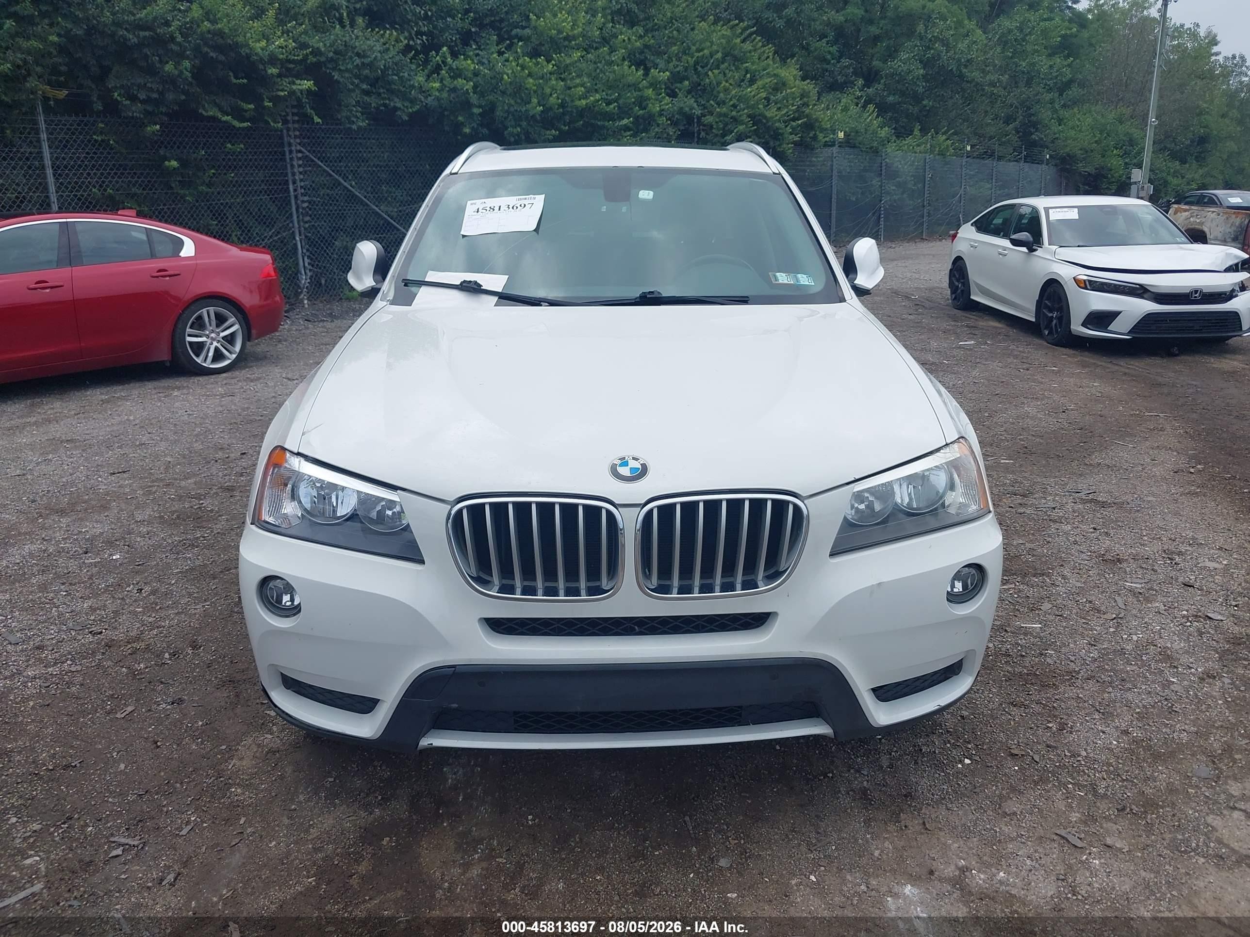 2014 Bmw X3 Xdrive28i White vin: 5UXWX9C52E0D28255