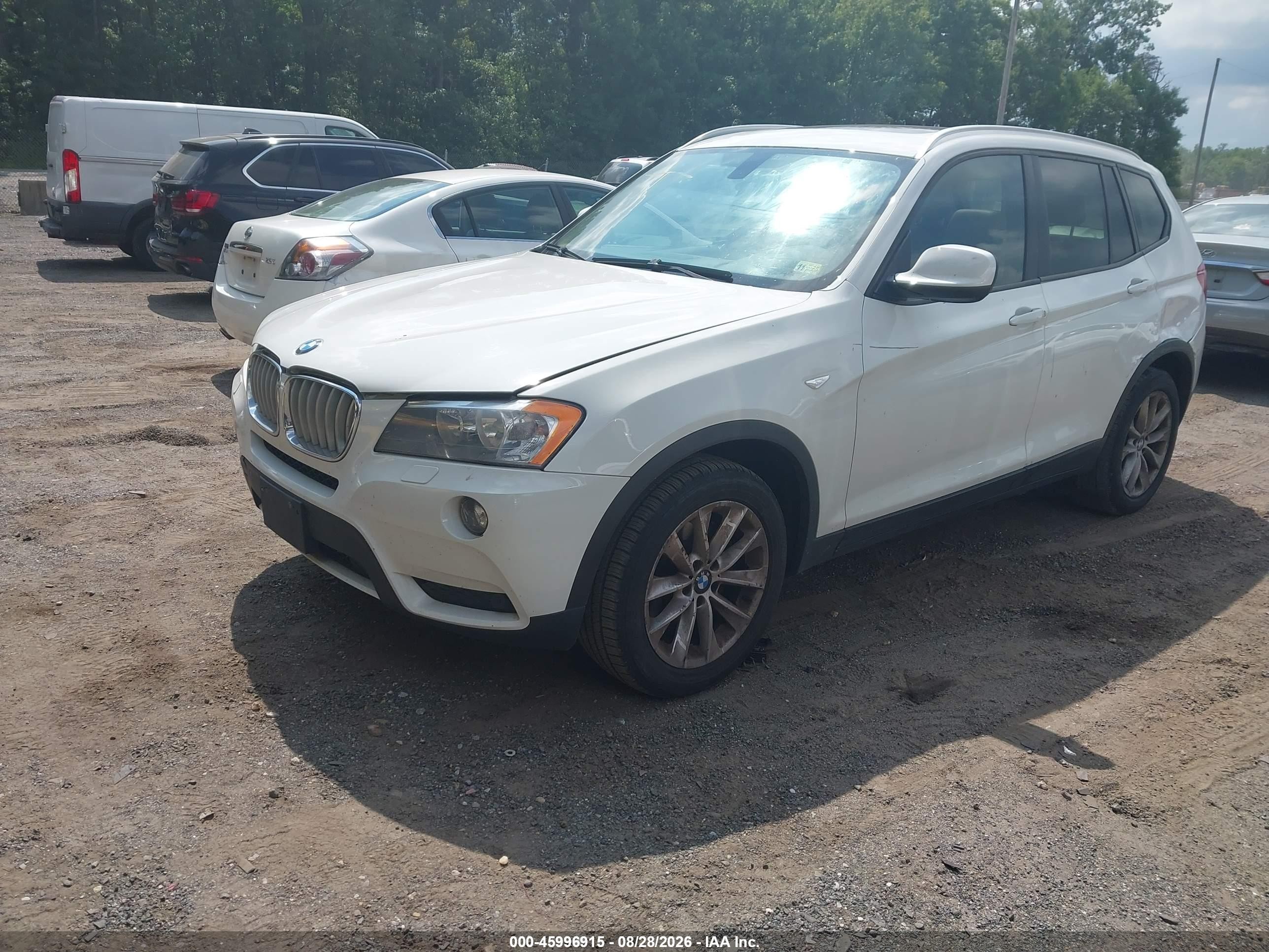 2014 Bmw X3 Xdrive28i Белый vin: 5UXWX9C52E0D29339