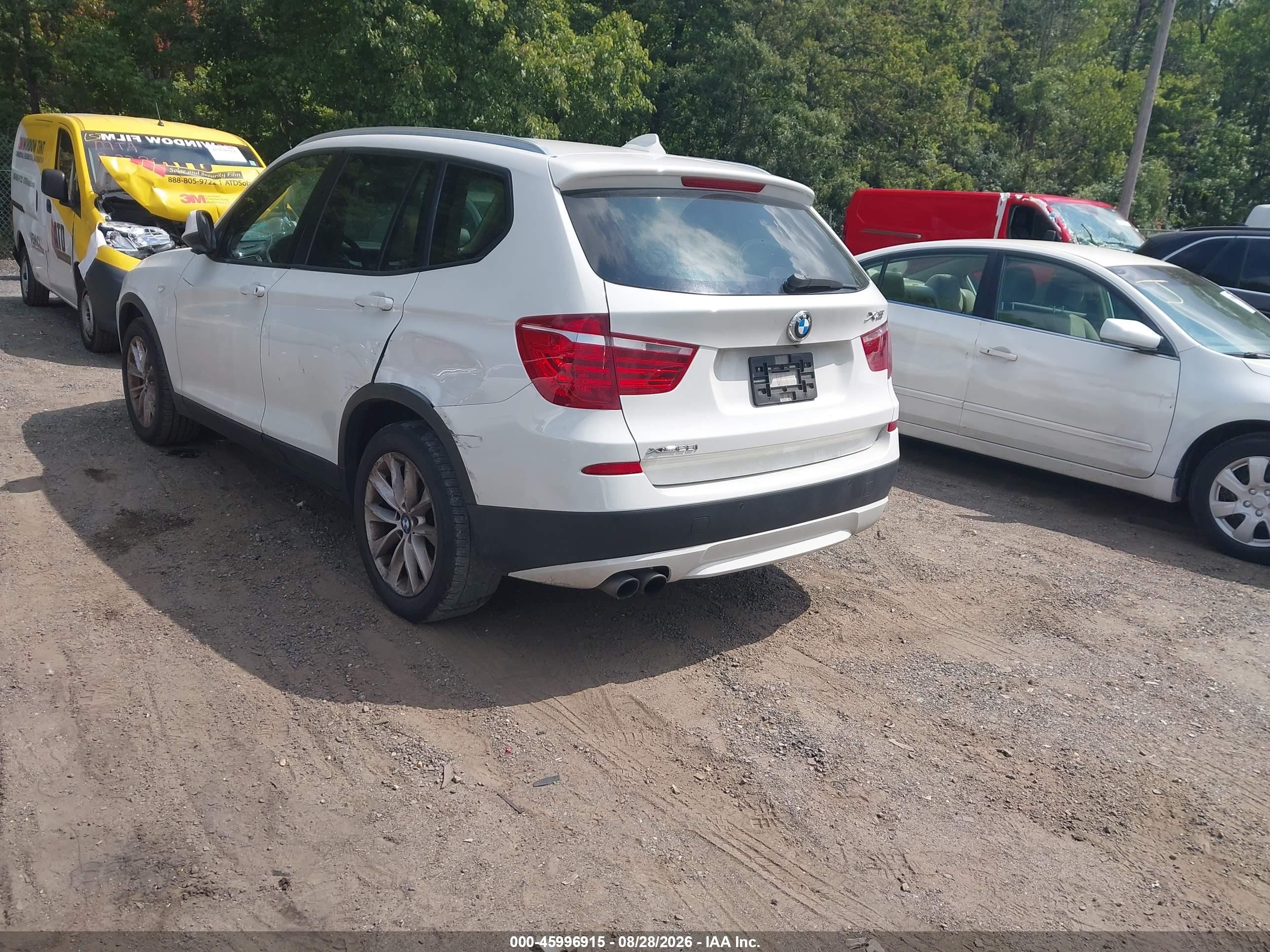 2014 Bmw X3 Xdrive28i Белый vin: 5UXWX9C52E0D29339