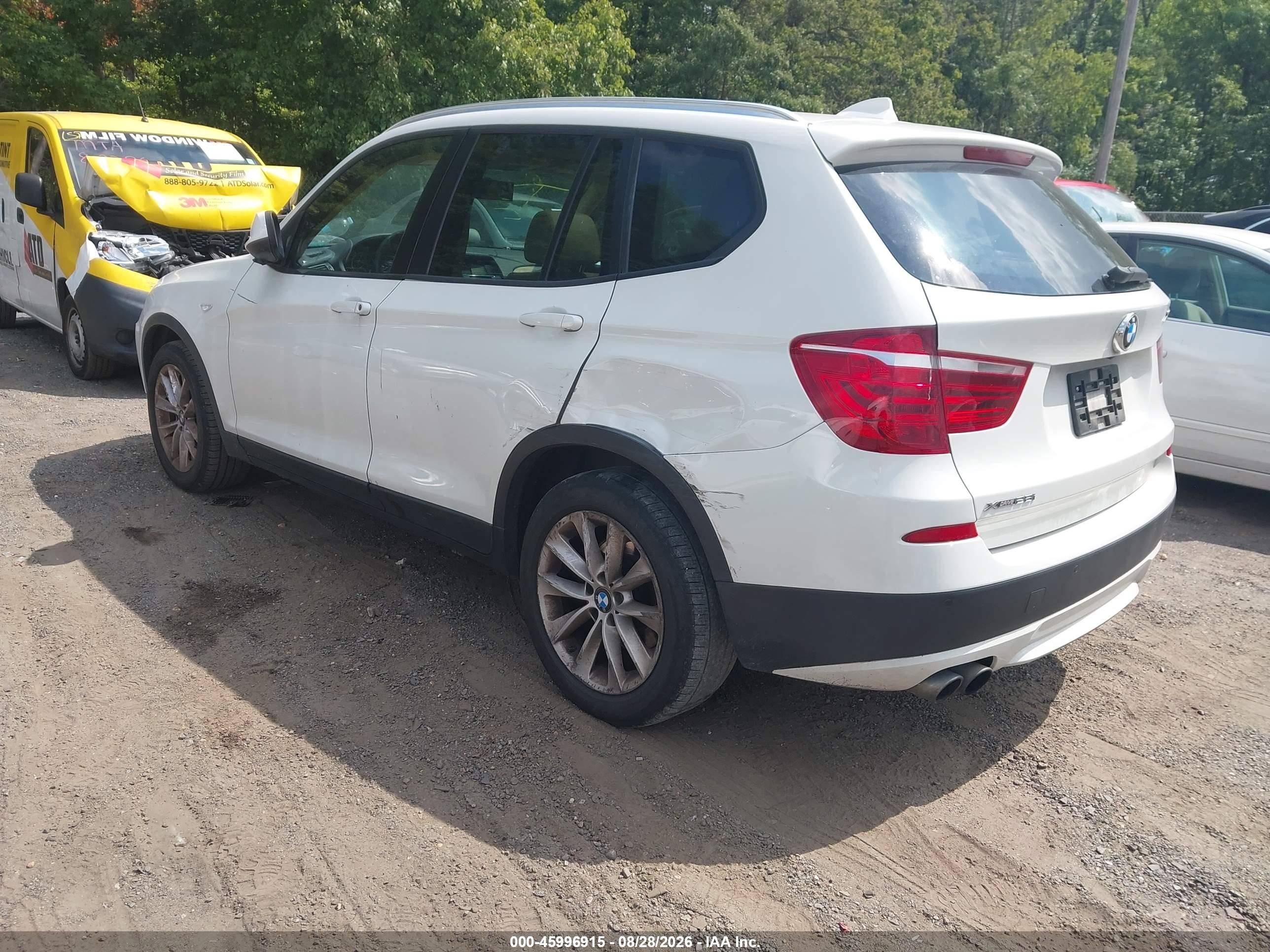 2014 Bmw X3 Xdrive28i Белый vin: 5UXWX9C52E0D29339