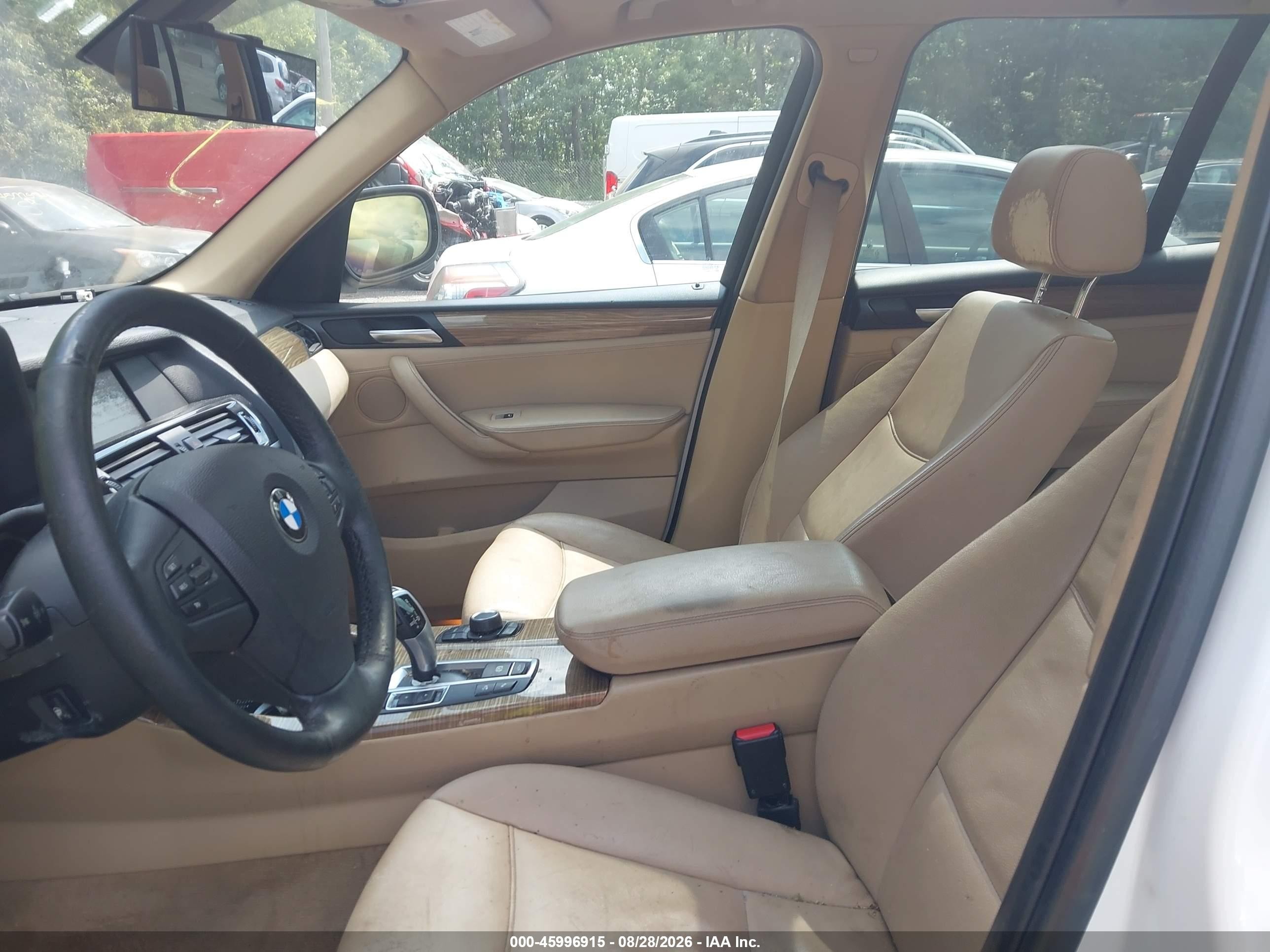 2014 Bmw X3 Xdrive28i Белый vin: 5UXWX9C52E0D29339