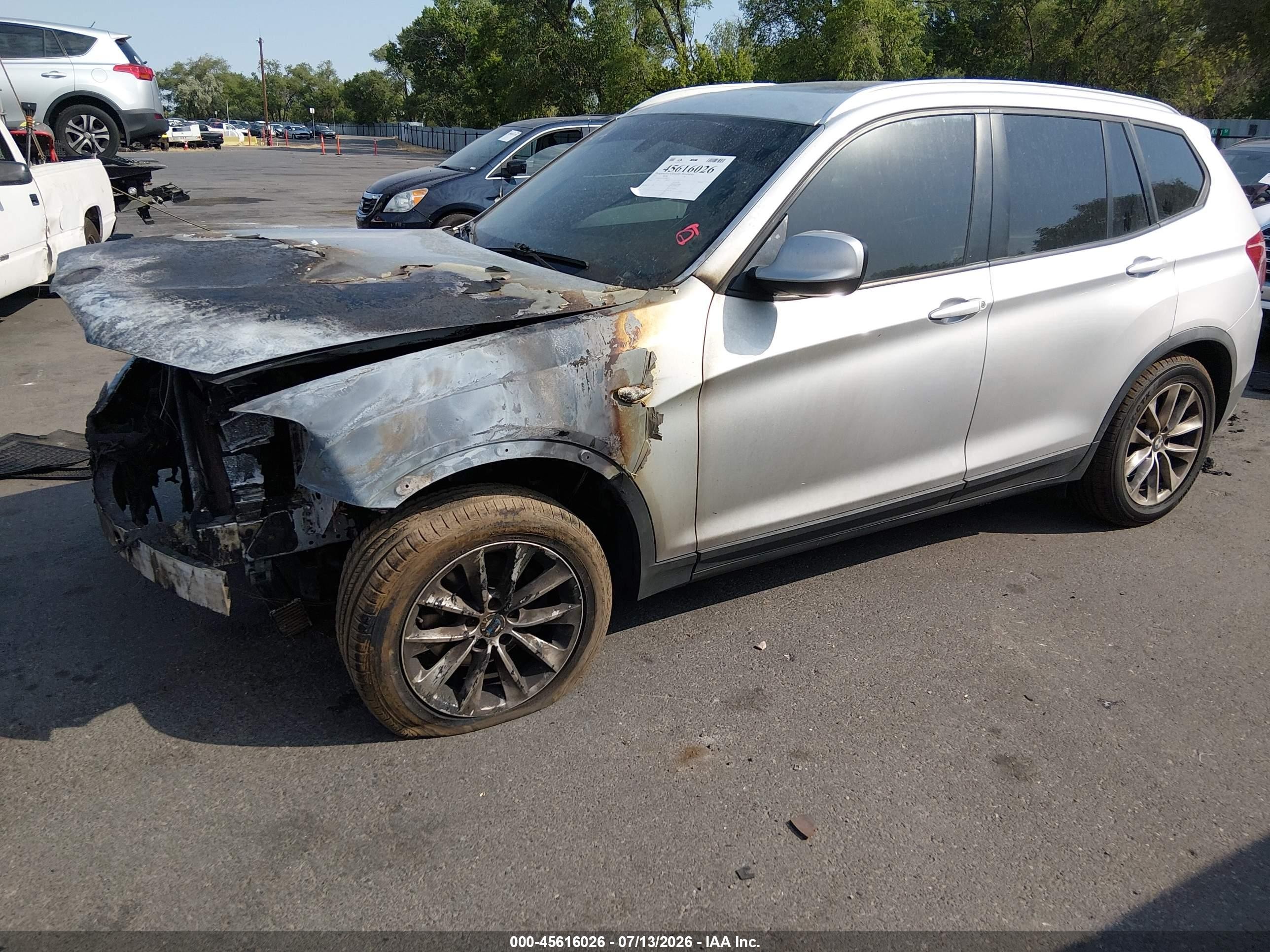 2014 Bmw X3 Xdrive28i Серебряный vin: 5UXWX9C52E0D29471