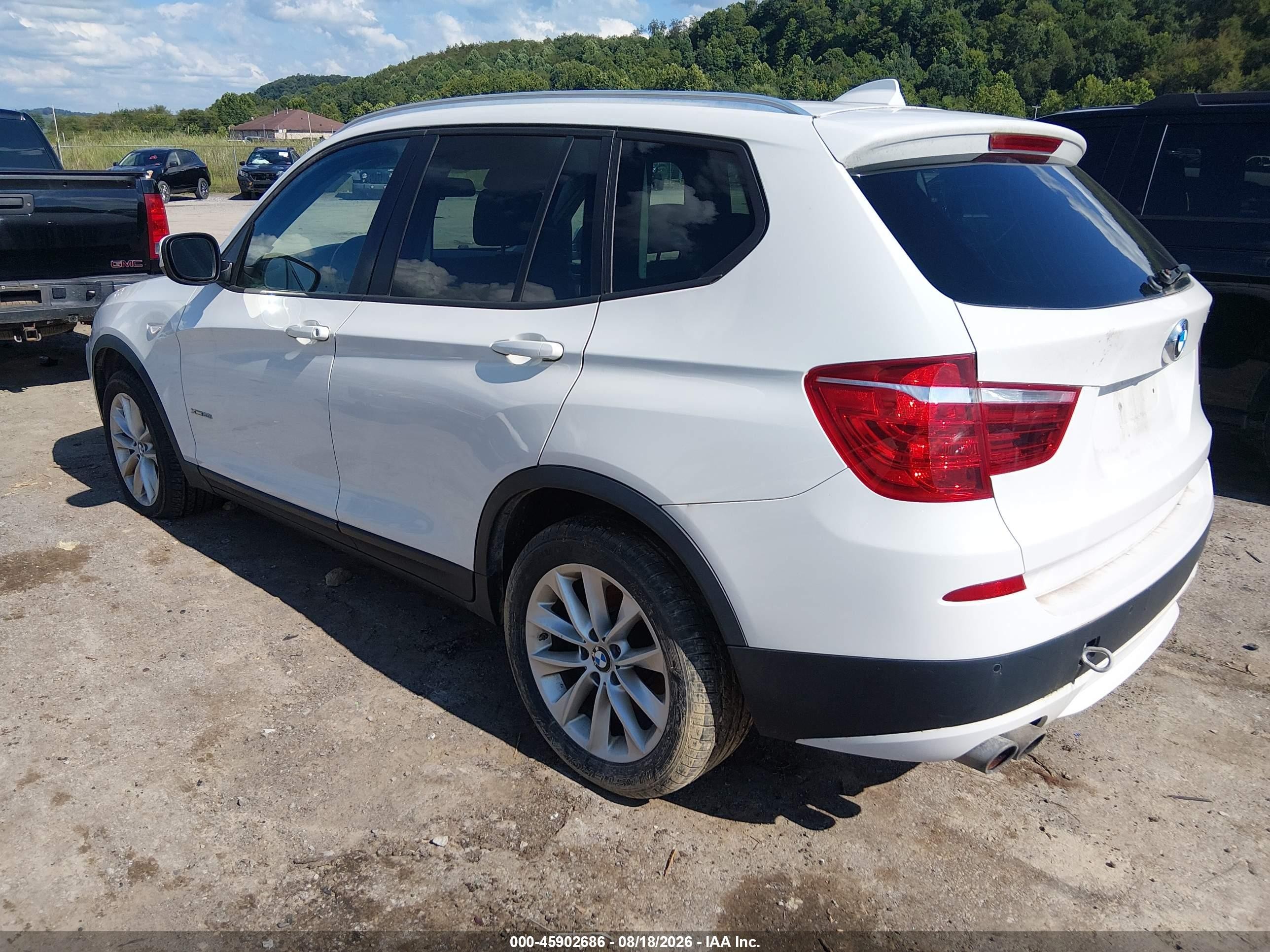 2014 Bmw X3 Xdrive28i White vin: 5UXWX9C52E0D33178