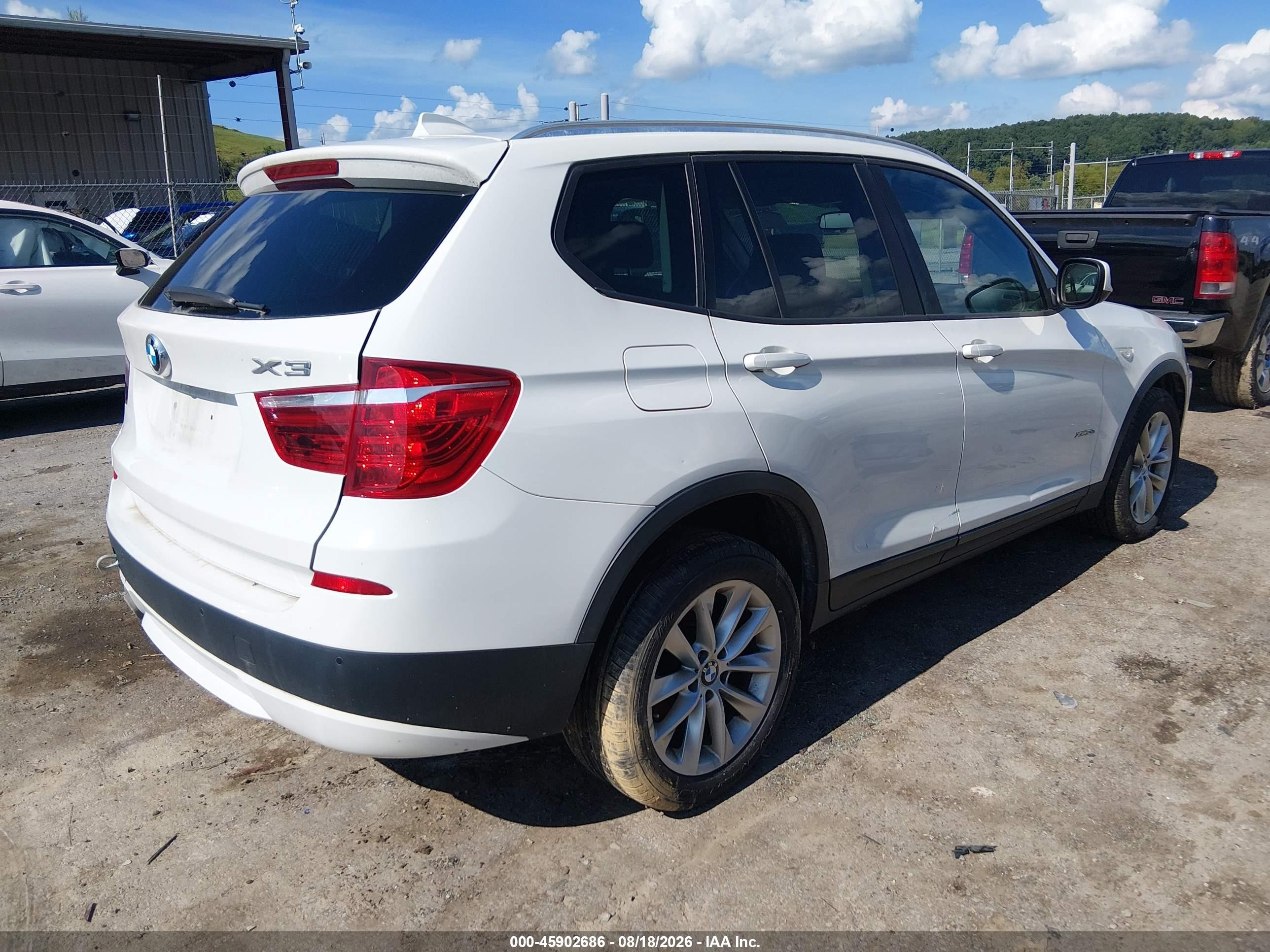 2014 Bmw X3 Xdrive28i White vin: 5UXWX9C52E0D33178