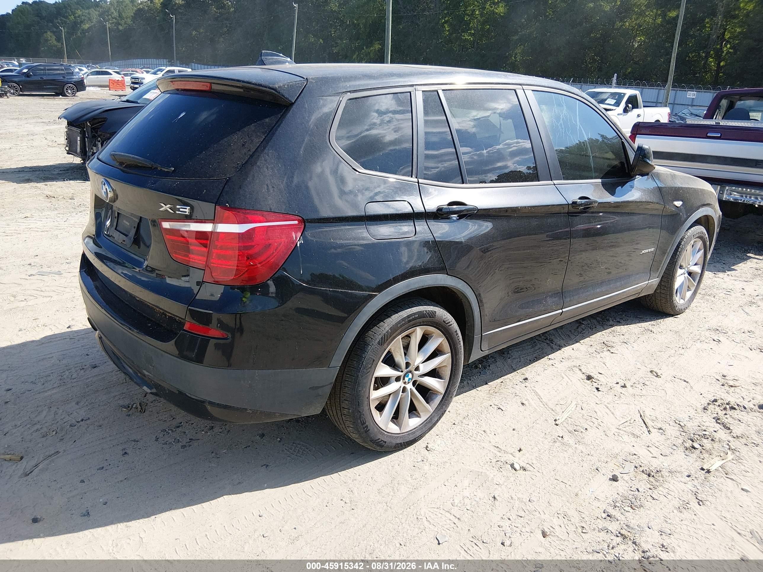 2014 Bmw X3 Xdrive28i Black vin: 5UXWX9C52E0D33200