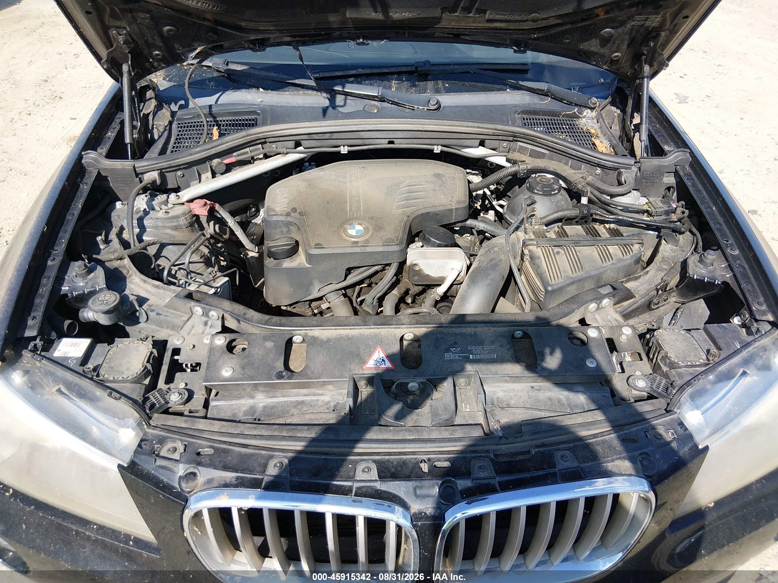 2014 Bmw X3 Xdrive28i Black vin: 5UXWX9C52E0D33200