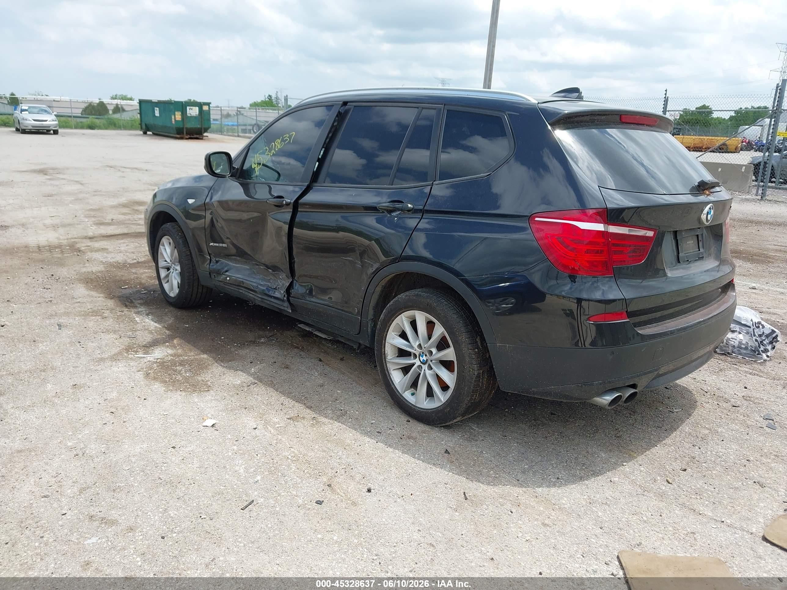 2014 Bmw X3 Xdrive28i Черный vin: 5UXWX9C52E0D34542