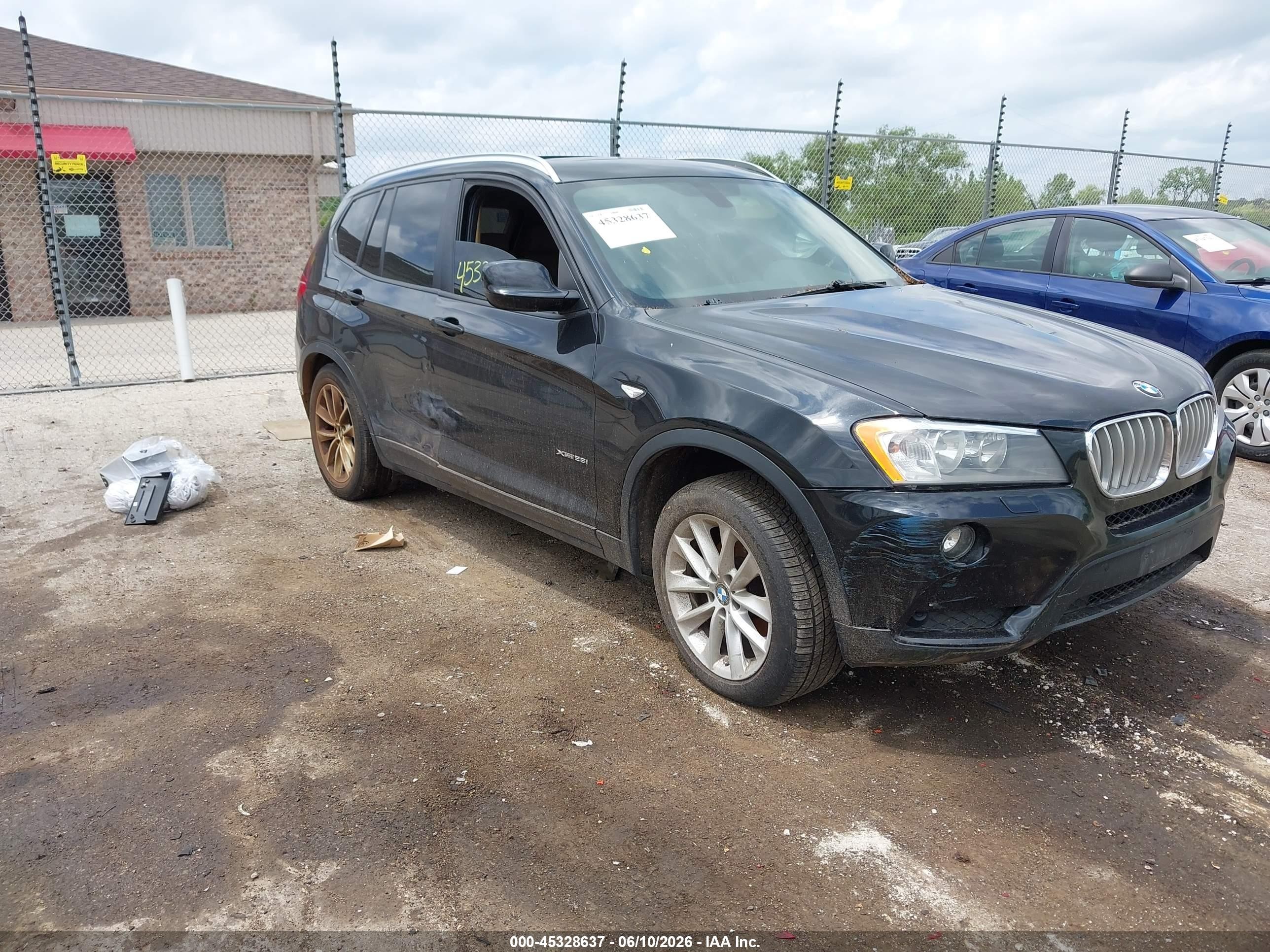 2014 Bmw X3 Xdrive28i Черный vin: 5UXWX9C52E0D34542