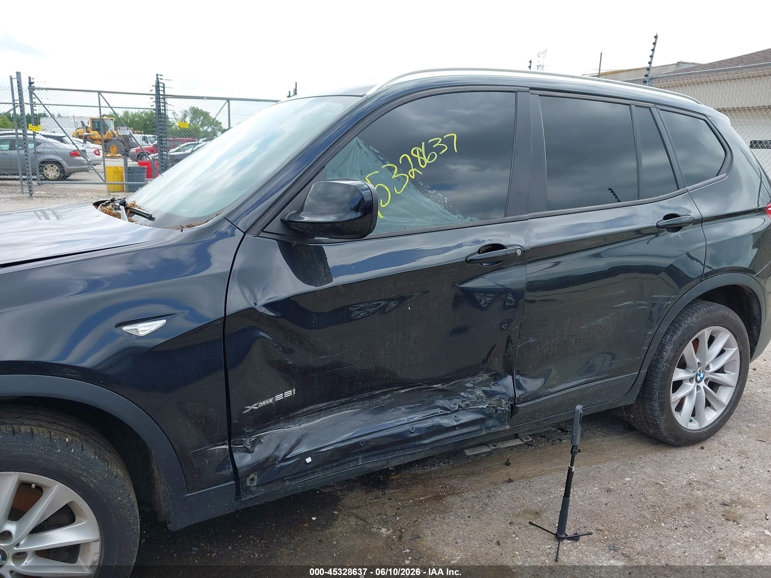 2014 Bmw X3 Xdrive28i Черный vin: 5UXWX9C52E0D34542