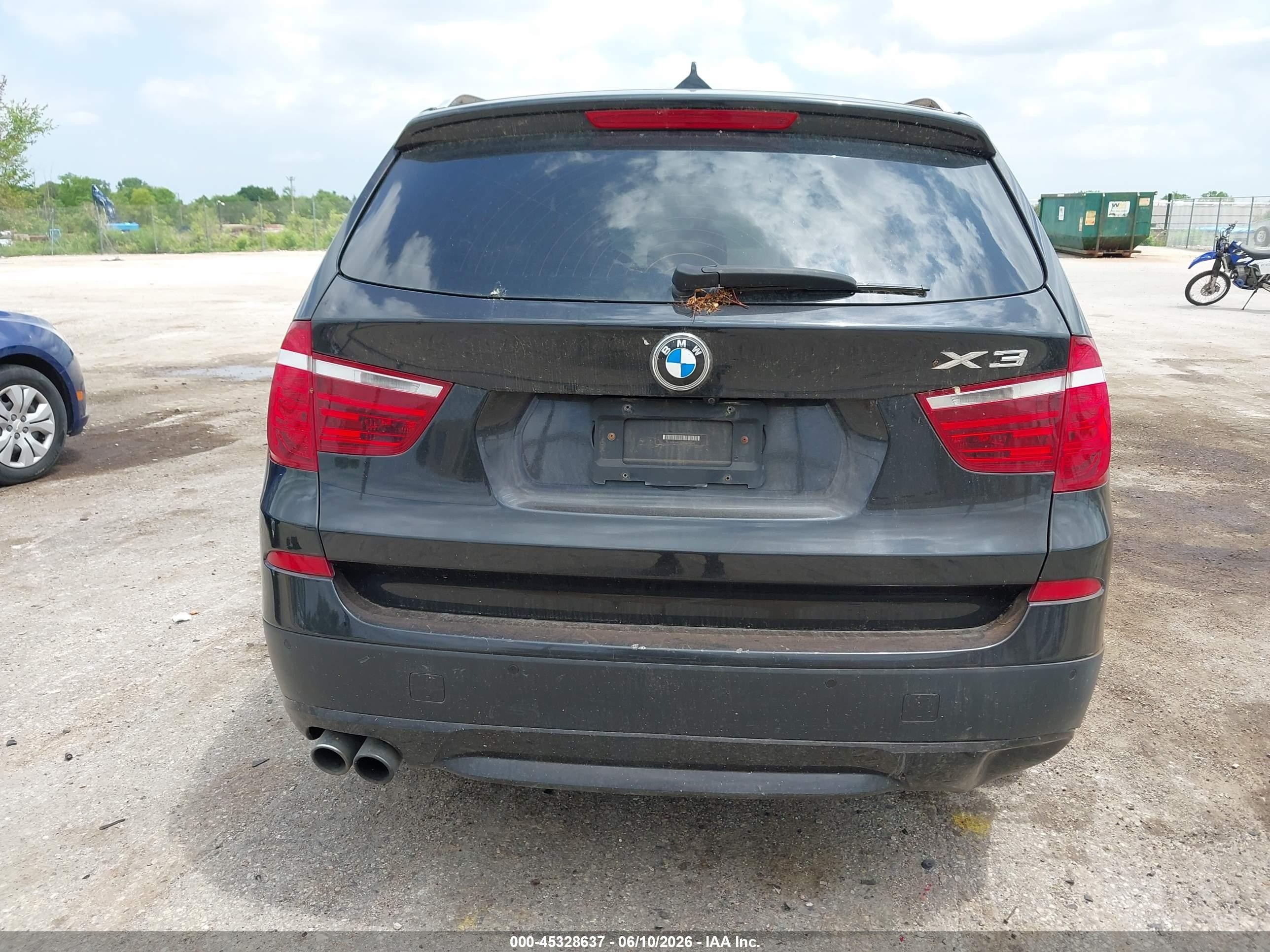 2014 Bmw X3 Xdrive28i Черный vin: 5UXWX9C52E0D34542