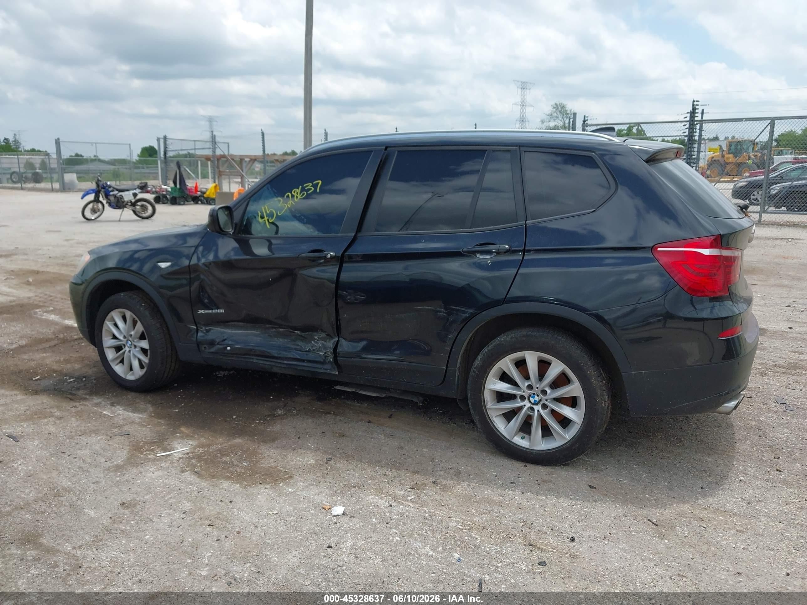 2014 Bmw X3 Xdrive28i Черный vin: 5UXWX9C52E0D34542