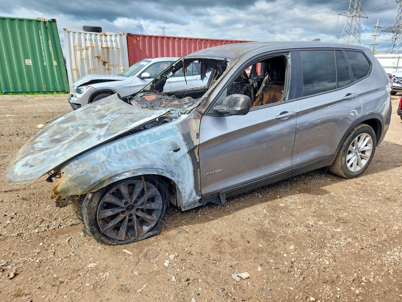 2014 Bmw X3 Xdrive28i Серый vin: 5UXWX9C52E0D36002