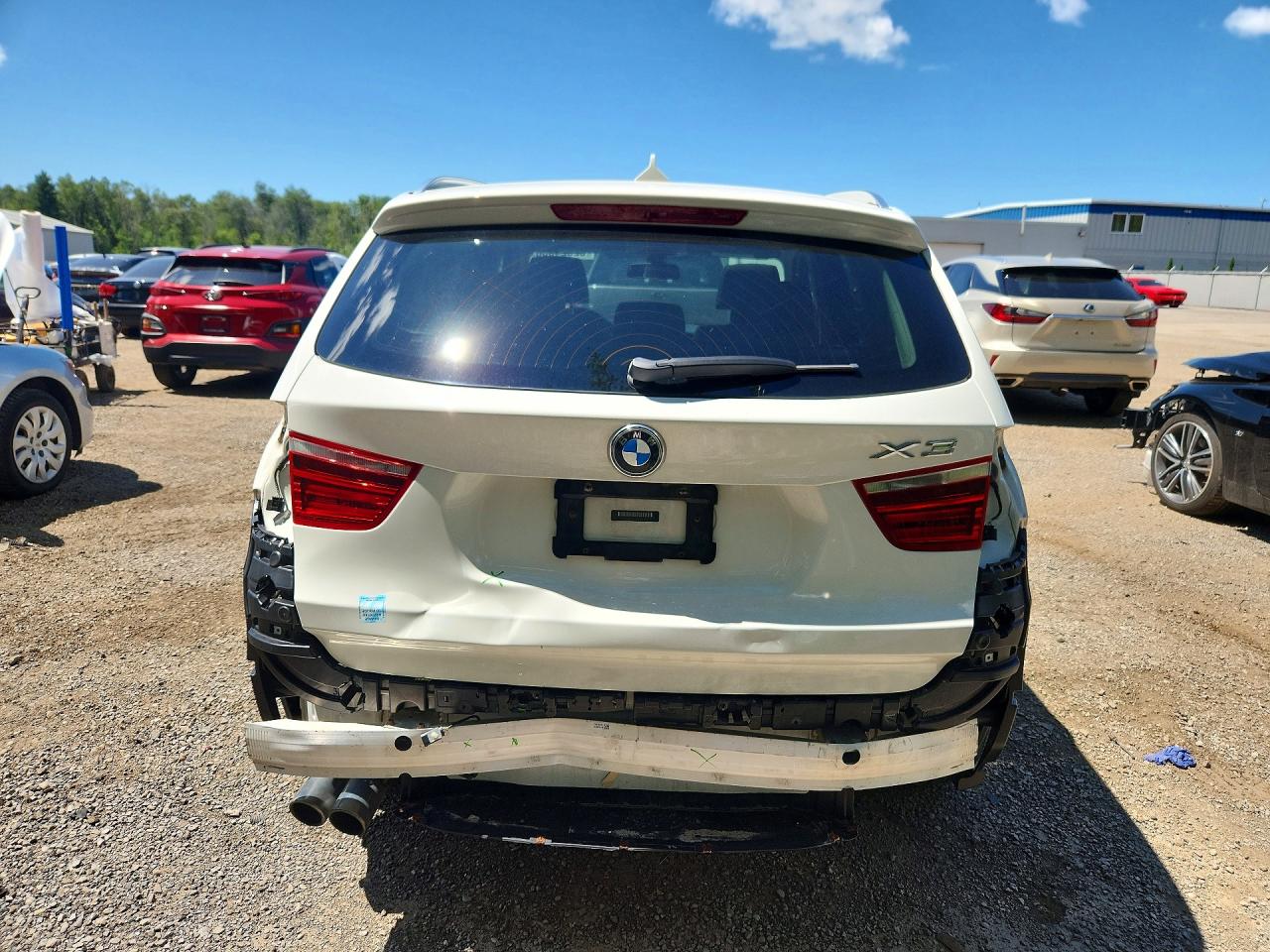 2014 Bmw X3 Xdrive28i White vin: 5UXWX9C52E0D41541