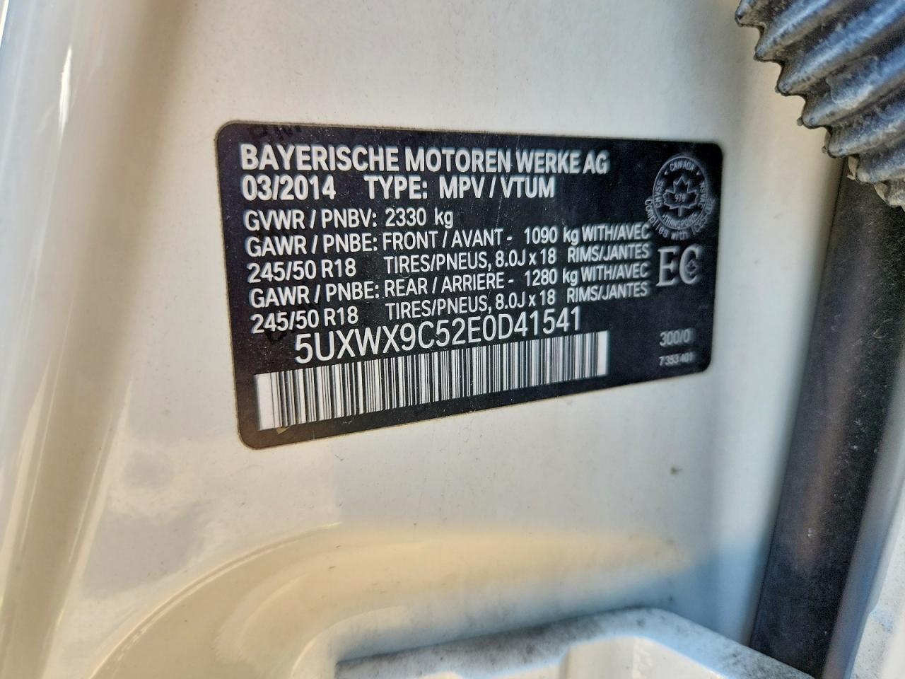 2014 Bmw X3 Xdrive28i White vin: 5UXWX9C52E0D41541