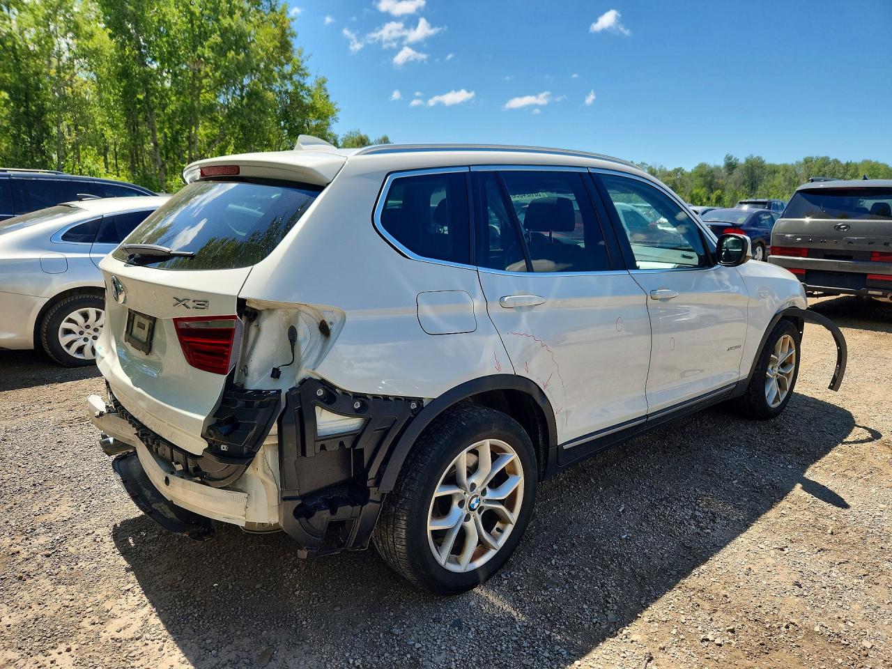 2014 Bmw X3 Xdrive28i White vin: 5UXWX9C52E0D41541
