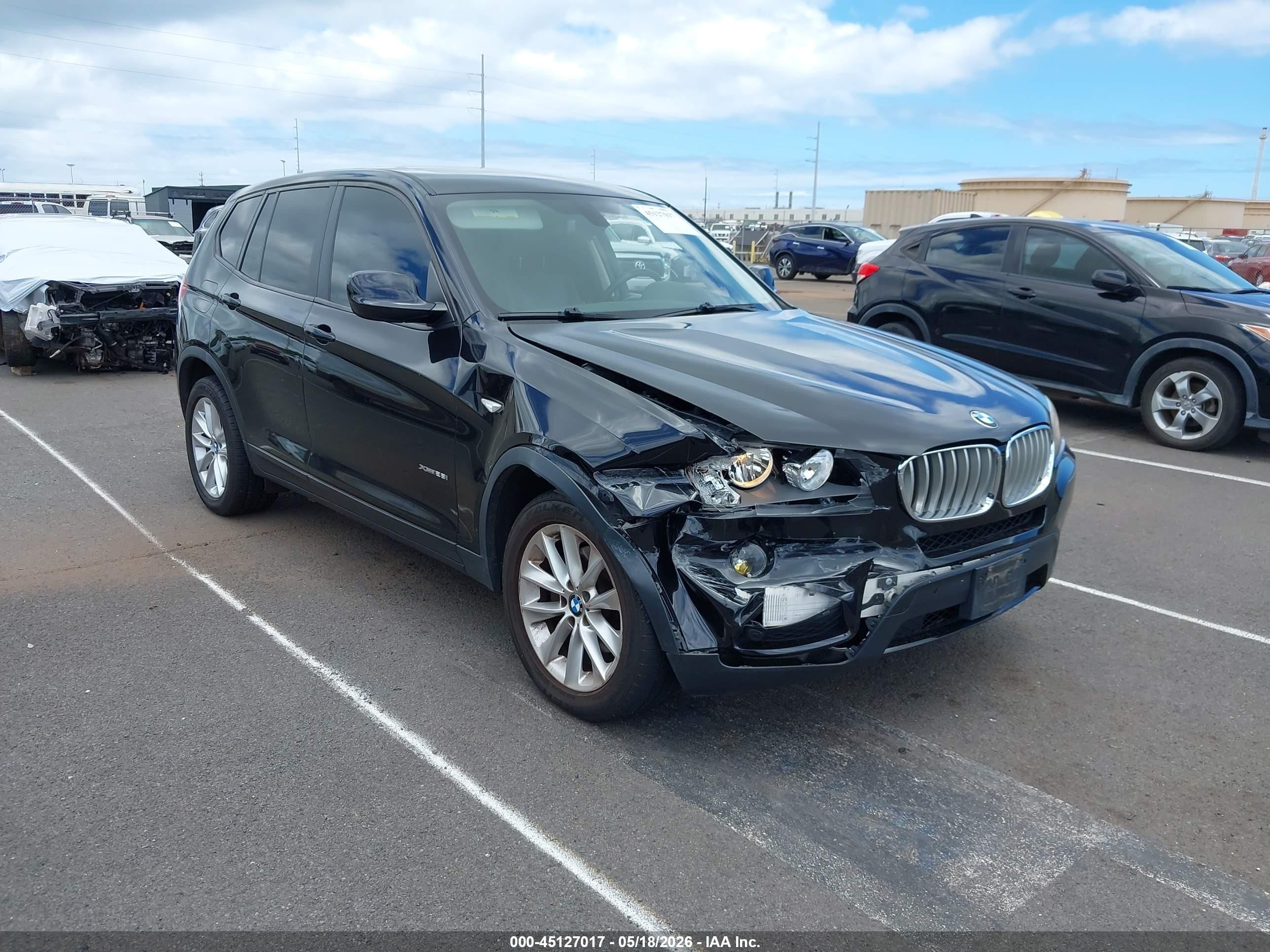 2014 Bmw X3 Xdrive28i Black vin: 5UXWX9C52E0D42981