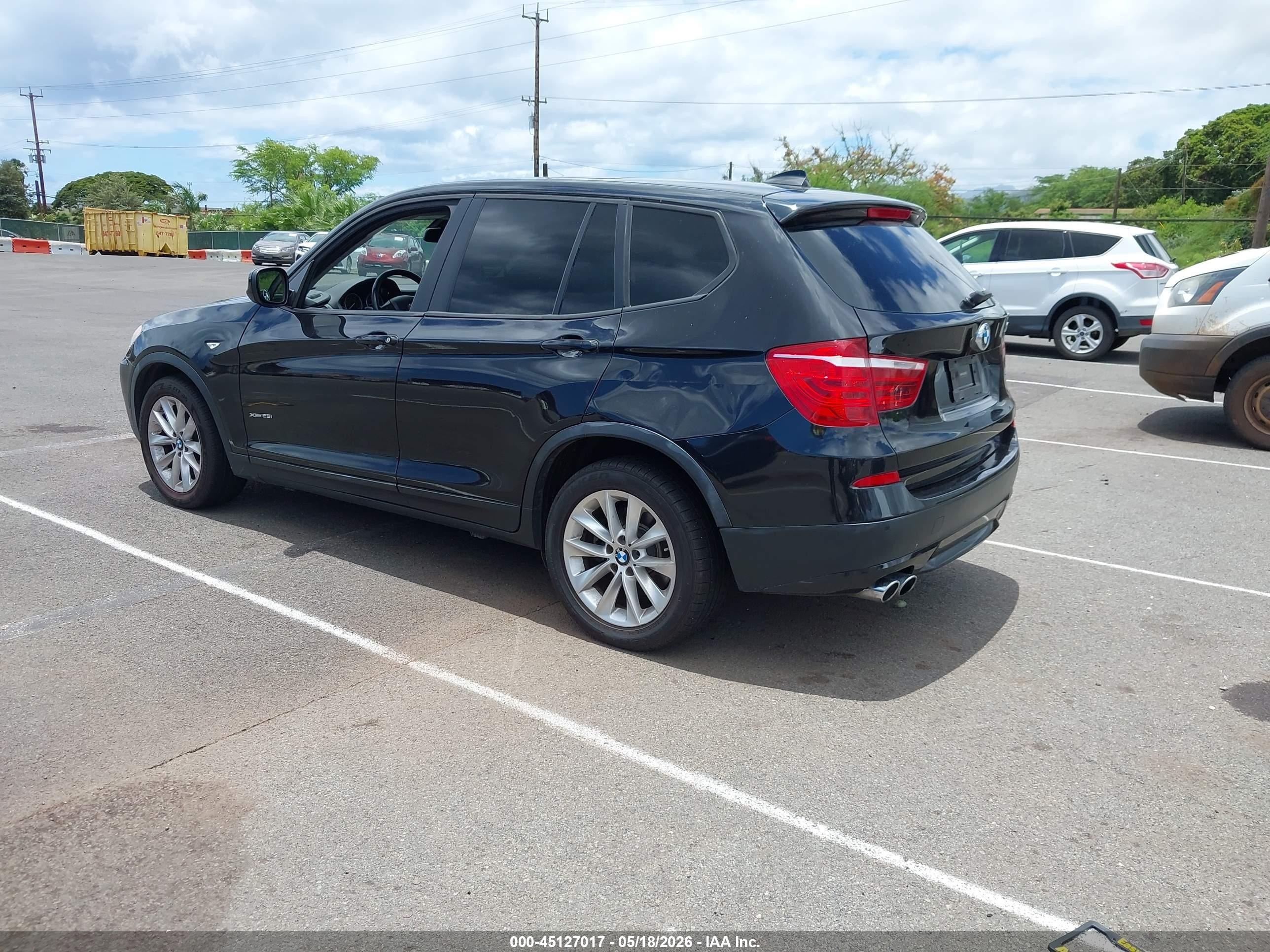 2014 Bmw X3 Xdrive28i Black vin: 5UXWX9C52E0D42981