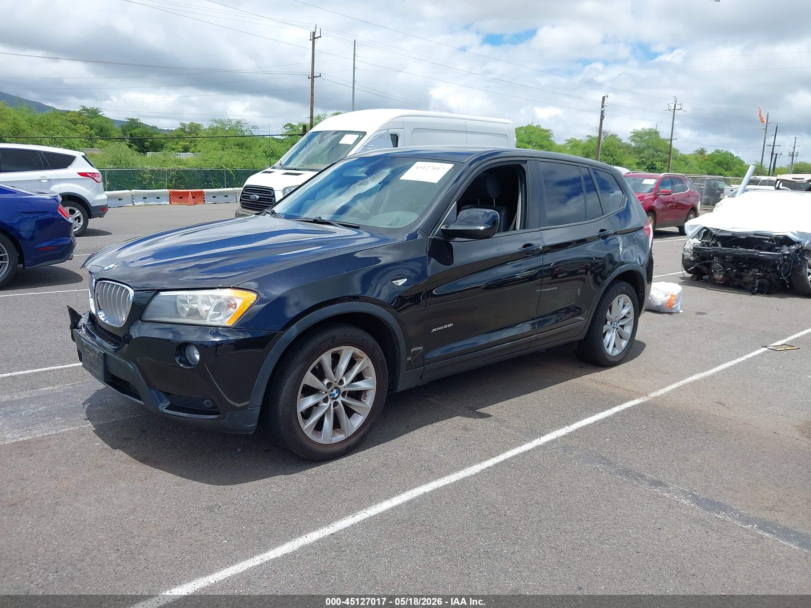 2014 Bmw X3 Xdrive28i Black vin: 5UXWX9C52E0D42981