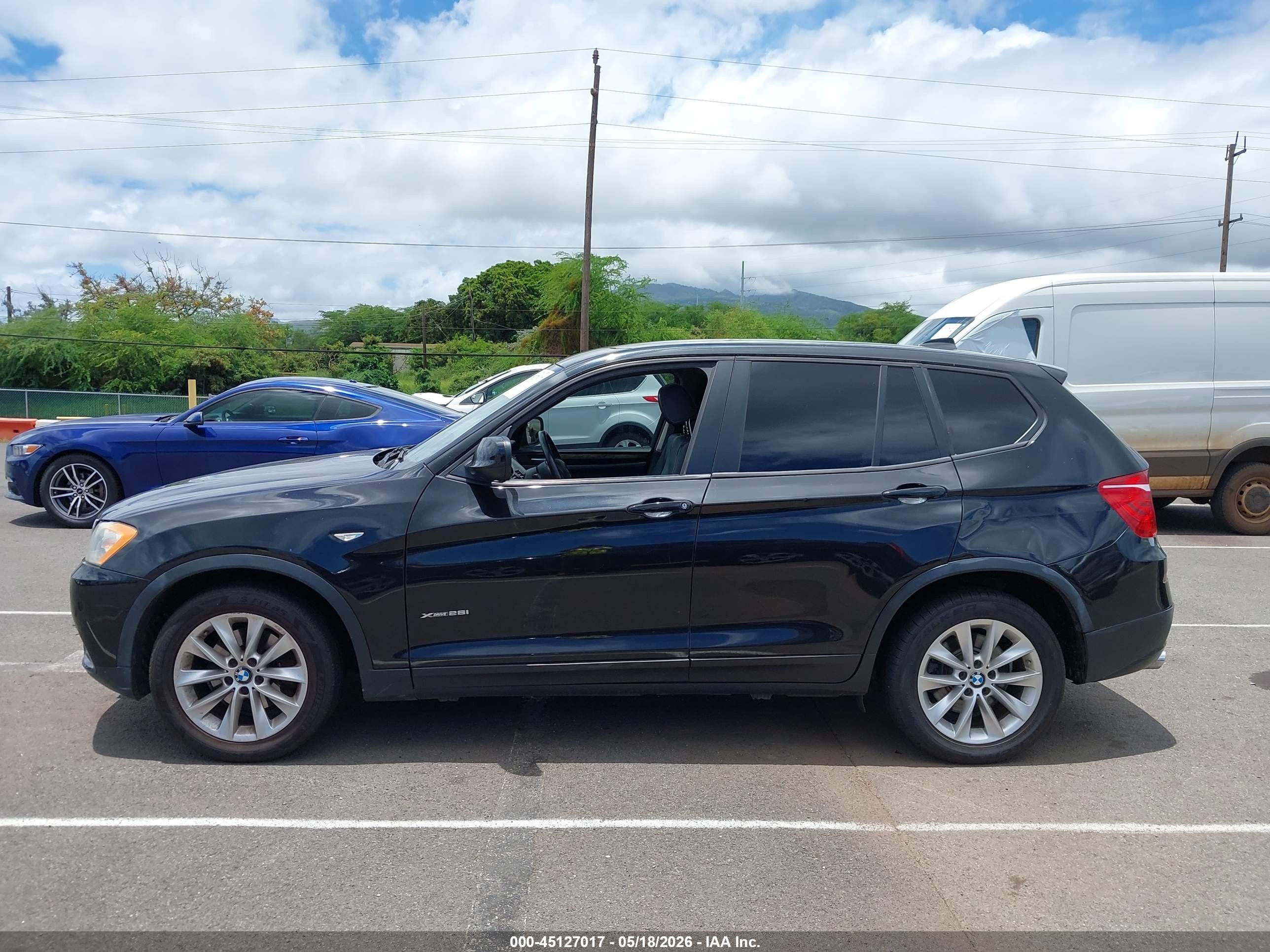 2014 Bmw X3 Xdrive28i Black vin: 5UXWX9C52E0D42981