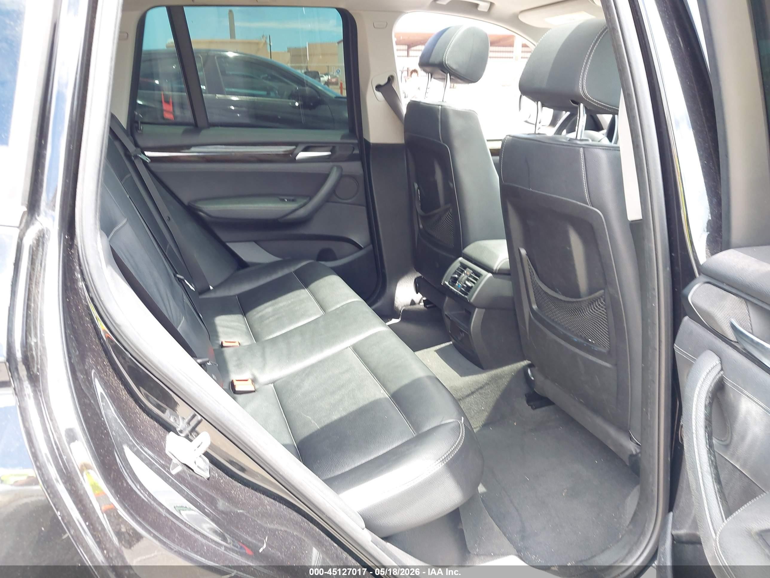 2014 Bmw X3 Xdrive28i Black vin: 5UXWX9C52E0D42981