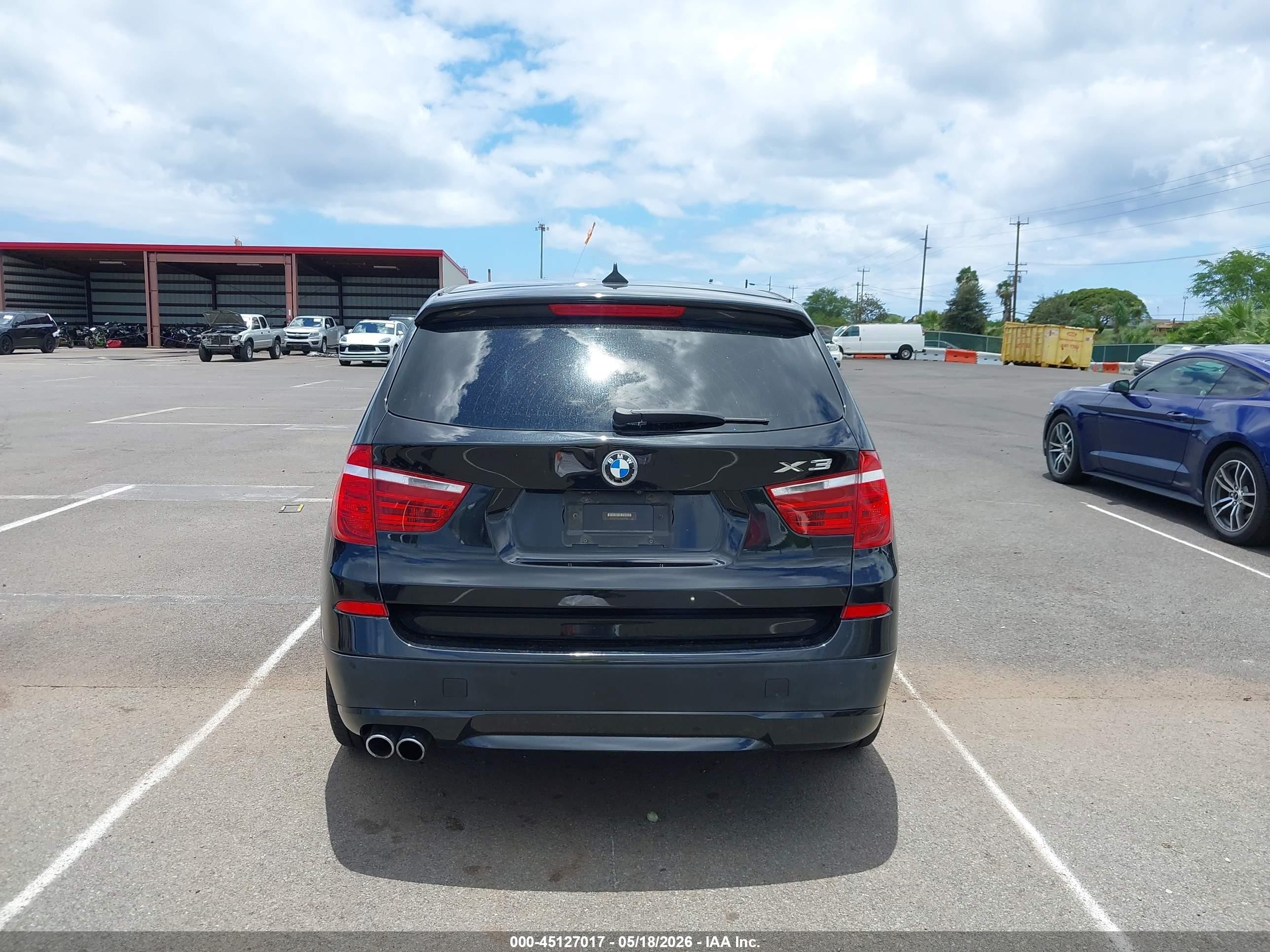 2014 Bmw X3 Xdrive28i Black vin: 5UXWX9C52E0D42981