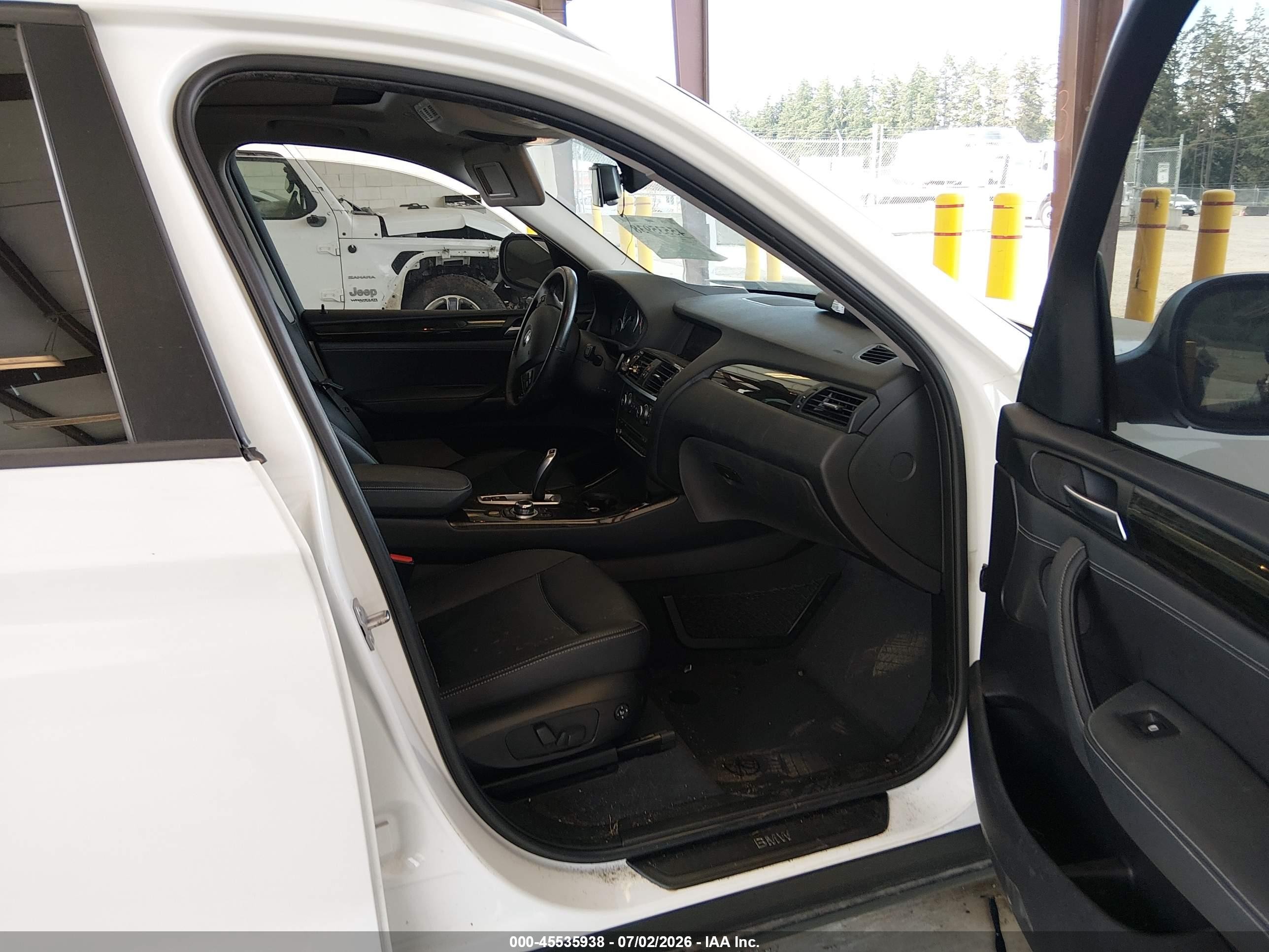 2014 Bmw X3 Xdrive28i White vin: 5UXWX9C52E0D43516