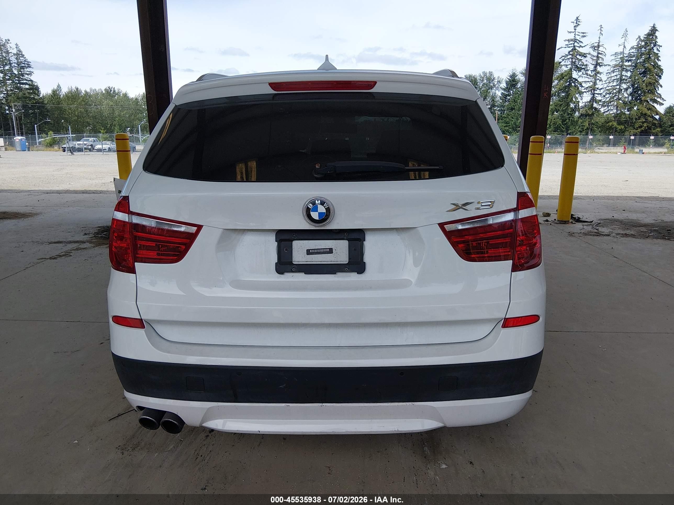 2014 Bmw X3 Xdrive28i White vin: 5UXWX9C52E0D43516
