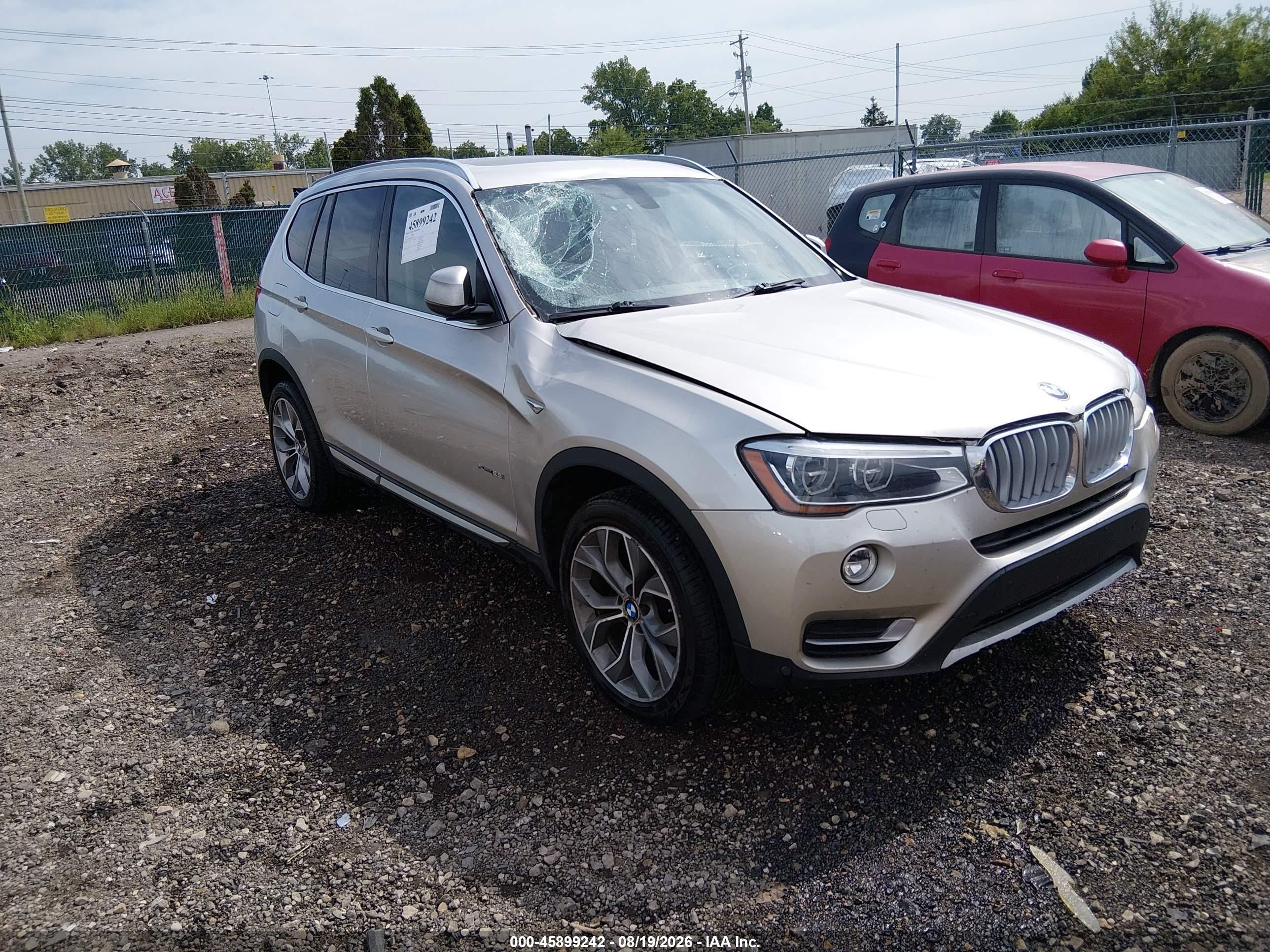 2015 Bmw X3 Xdrive28i Gold vin: 5UXWX9C52F0D45364
