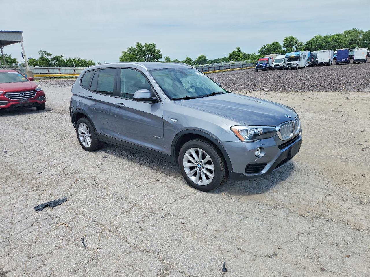 2015 Bmw X3 Xdrive28i Silver vin: 5UXWX9C52F0D45851