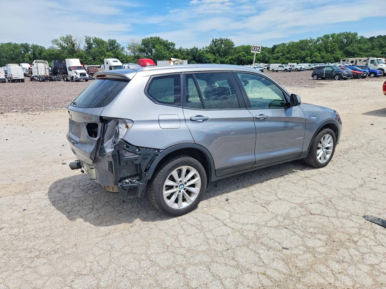 2015 Bmw X3 Xdrive28i Silver vin: 5UXWX9C52F0D45851