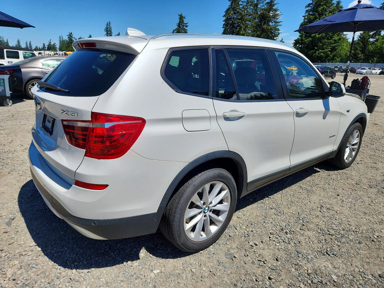 2015 Bmw X3 Xdrive28i White vin: 5UXWX9C52F0D46952
